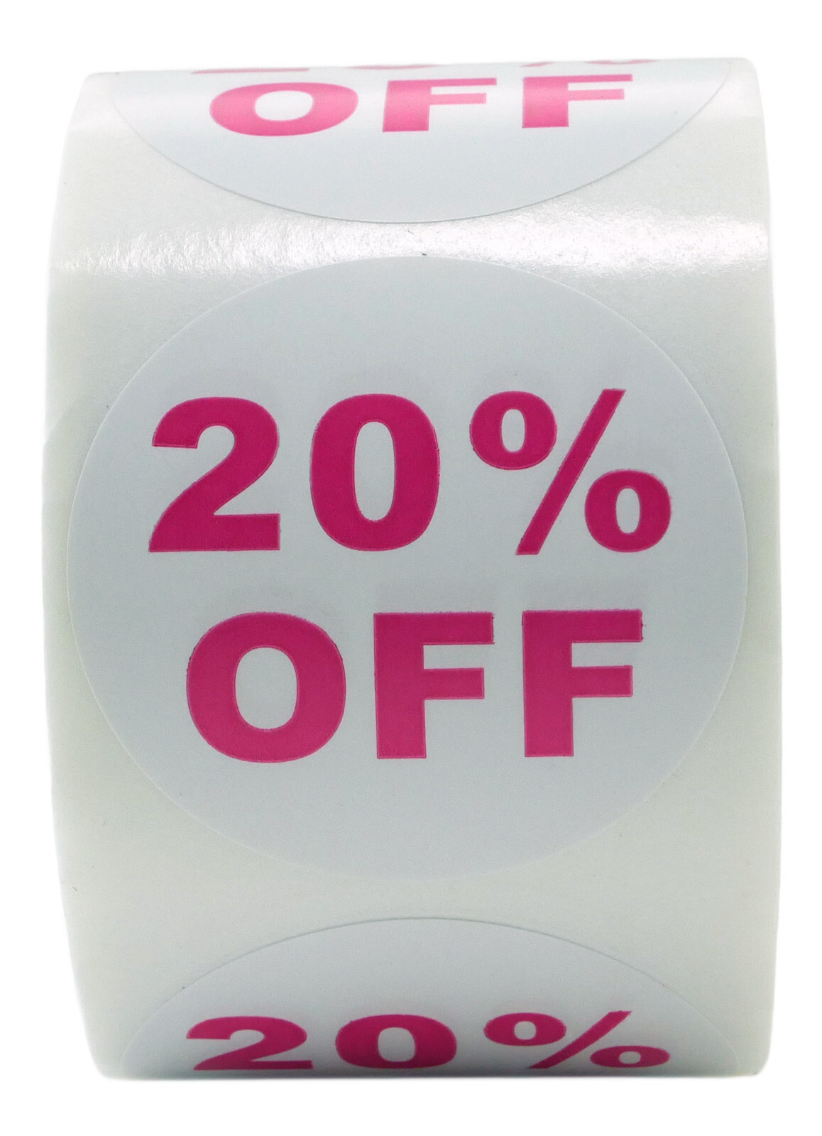 1 Roll of “20% OFF” Discount Labels (500 labels/roll, 1.5″ diameter) BPA Free!