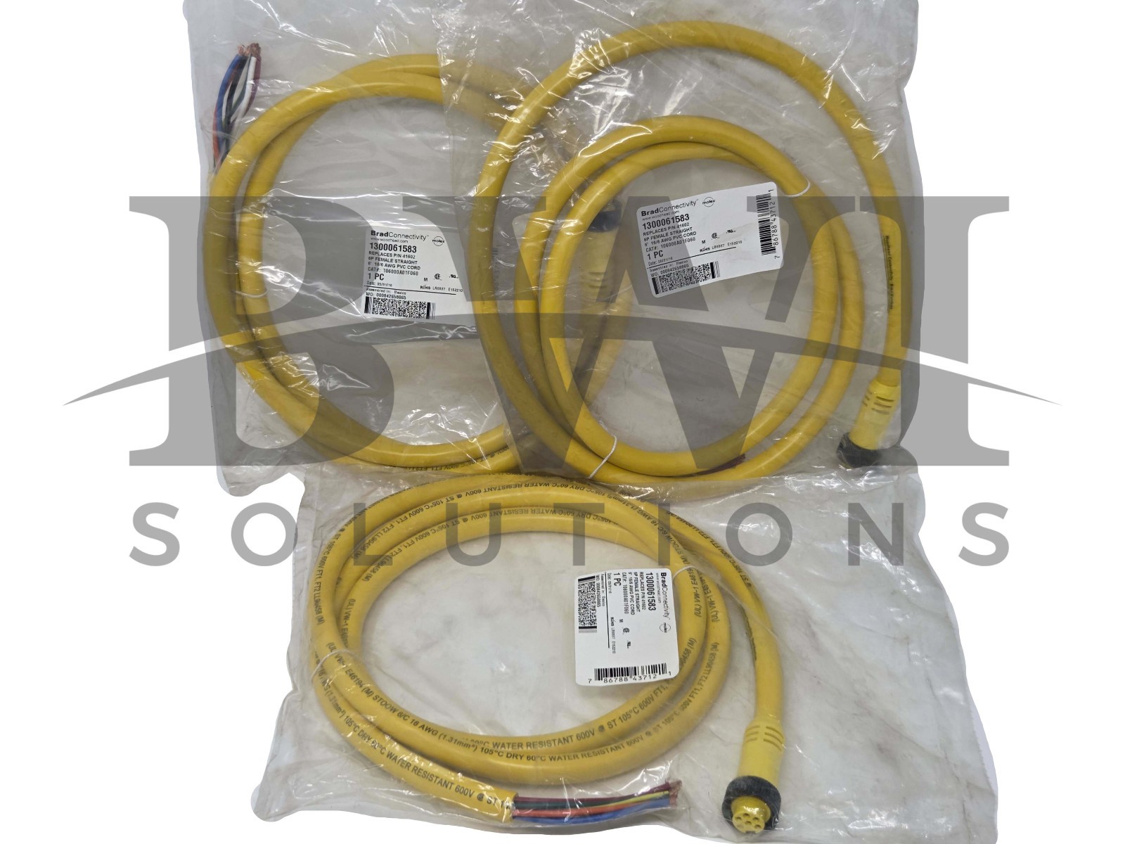 SEALED BradConnectivity Molex 1300061583 6FT Cordset 106000A01F060 Lot of 3