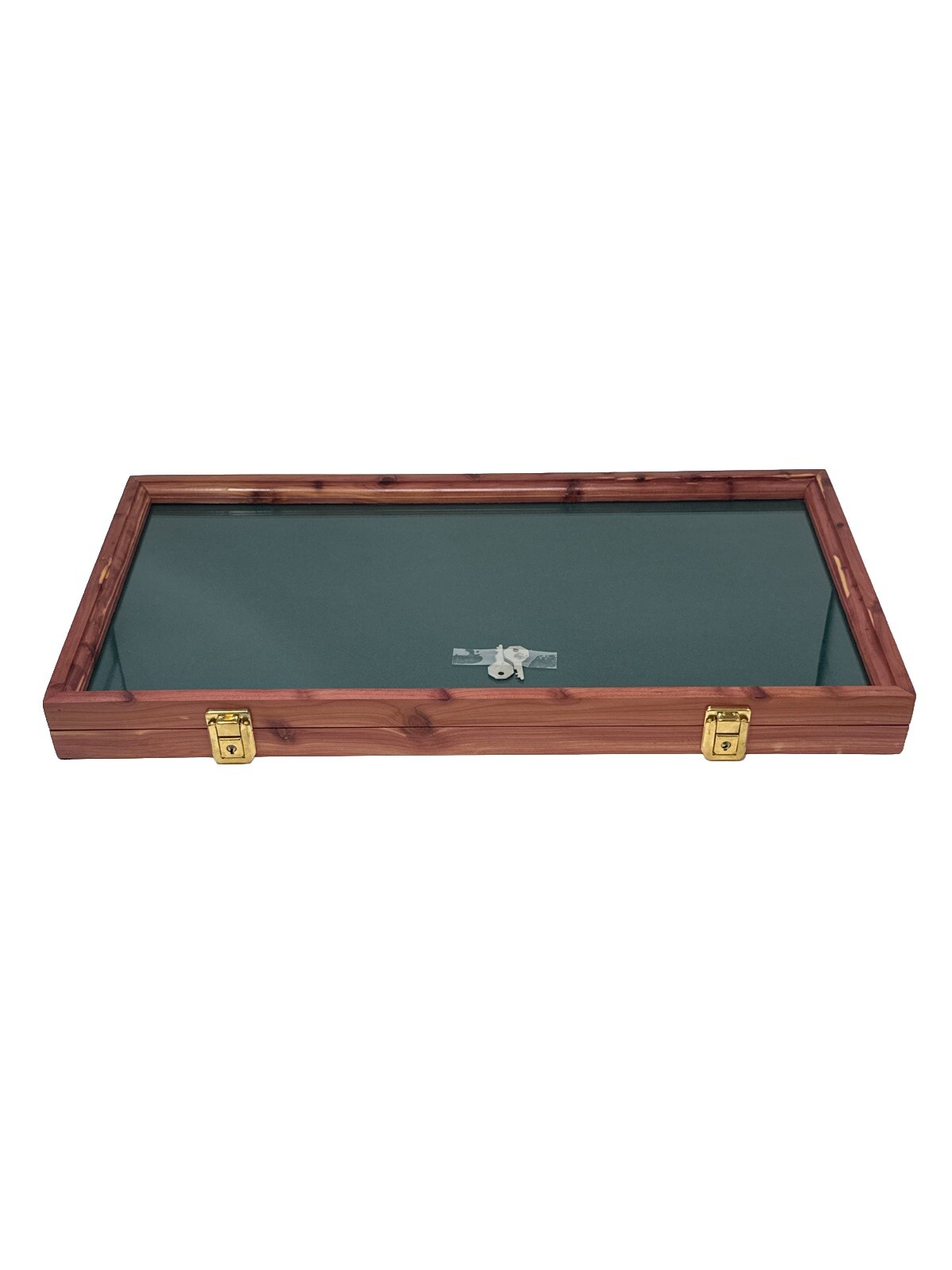Cedar Wood 24 X 12 X 2” Display Case for Arrowheads , Knives , Police Badges