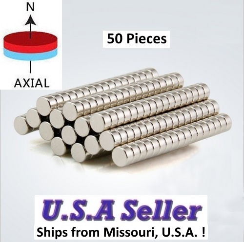 6mm x 2.5mm N42 Rare Earth Neodymium Craft Fridge Disc Magnet