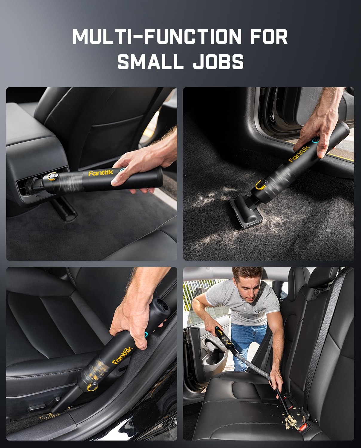 Fanttik Slim V8 Apex Car Vacuum 4-In-1 Portable Mini Cordless Vacuum 19000Pa