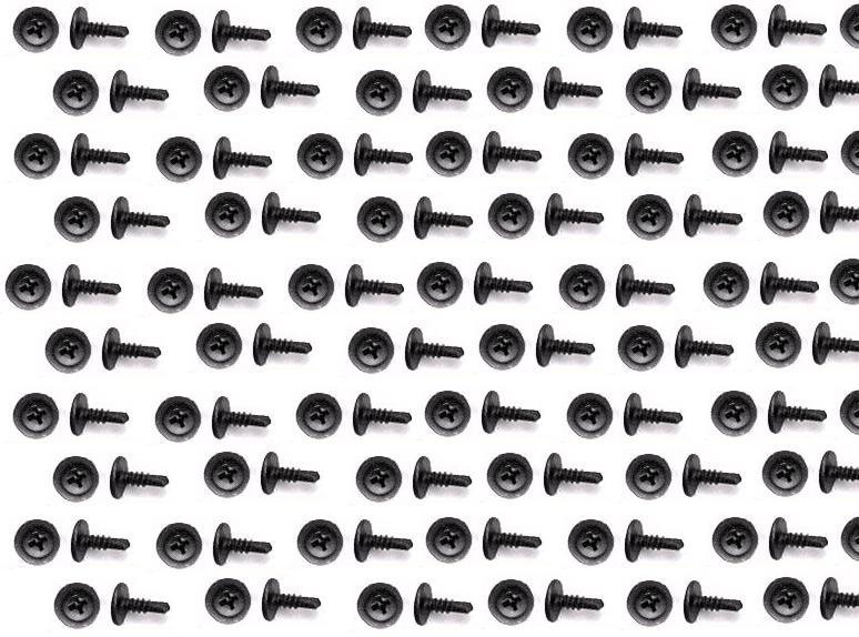 1000 Tapping Screws 1/2″ Self Drilling Tapper Philips Truss Washer Head Black