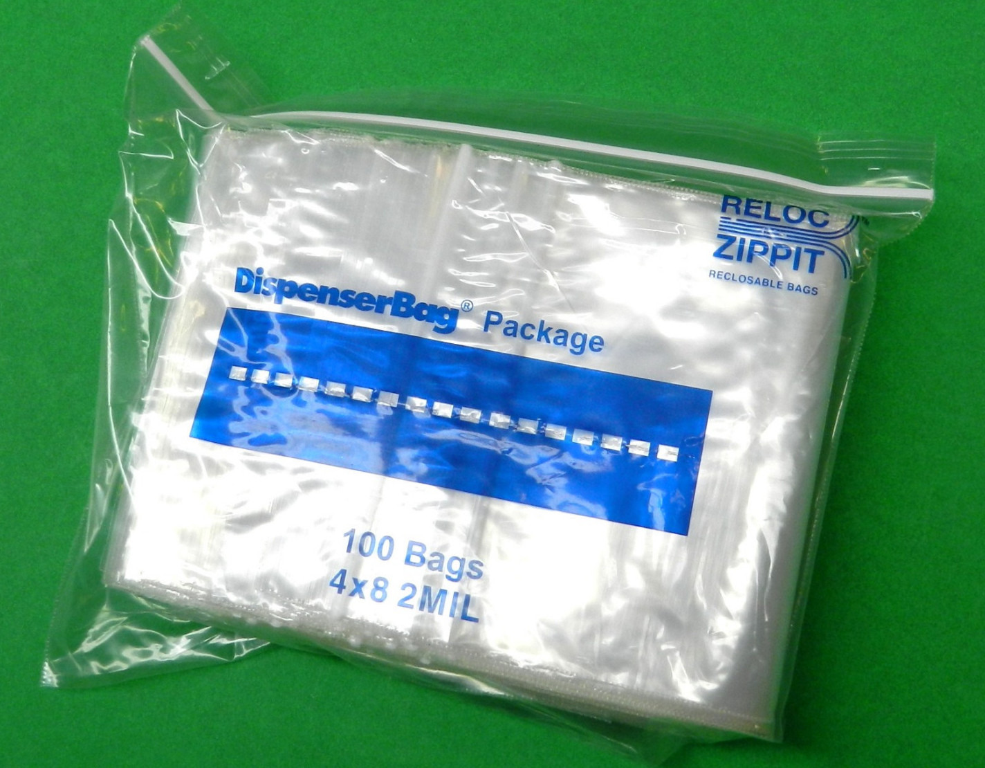 4×8 Reloc Zippit Bags 2000 Clear 2mil Reclosable Zip Seal Lock Baggies 4″ x 8″