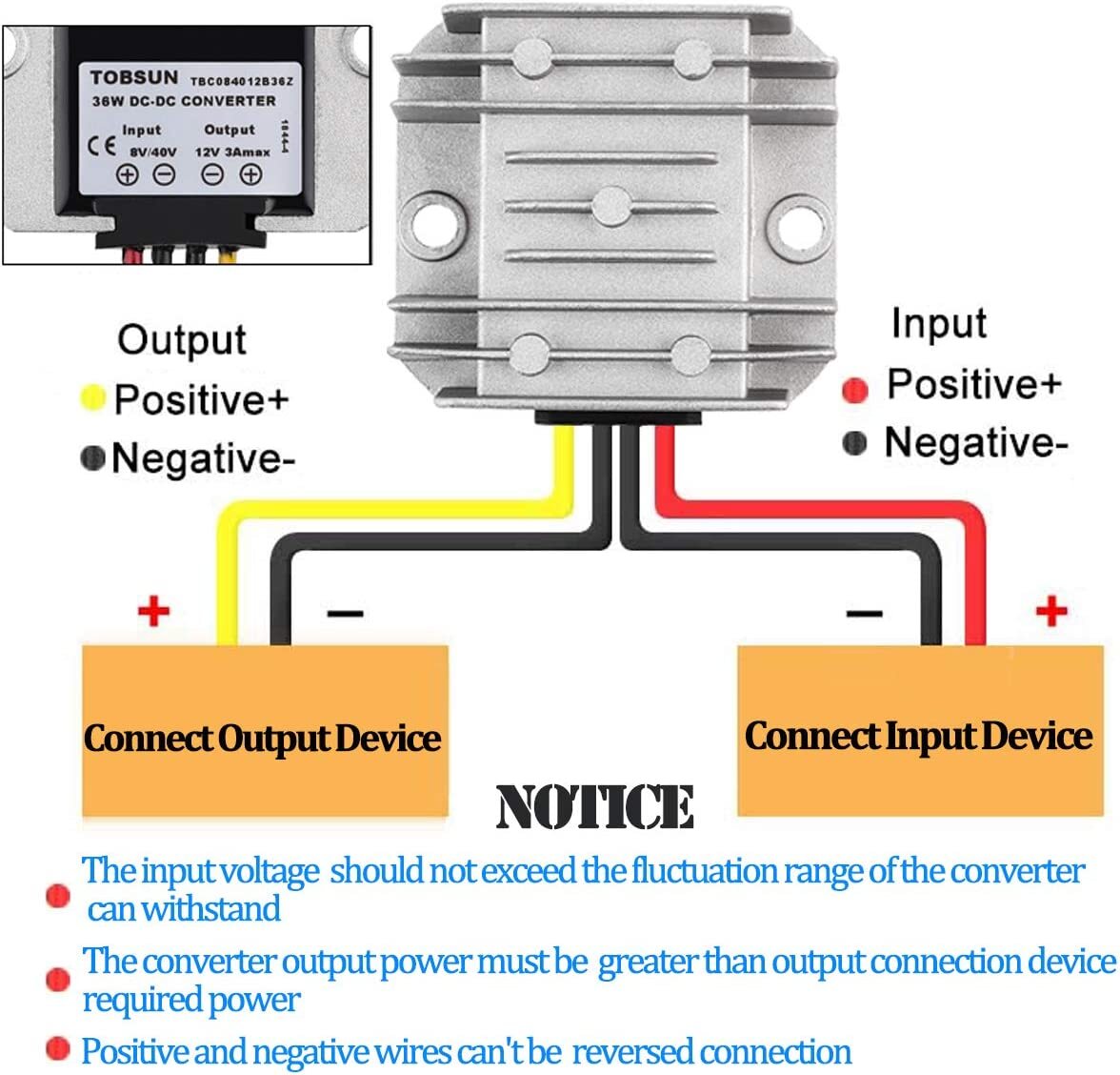 DC to DC Voltage Regulator Step Down/Up Buck Boost Power Converter Waterproof
