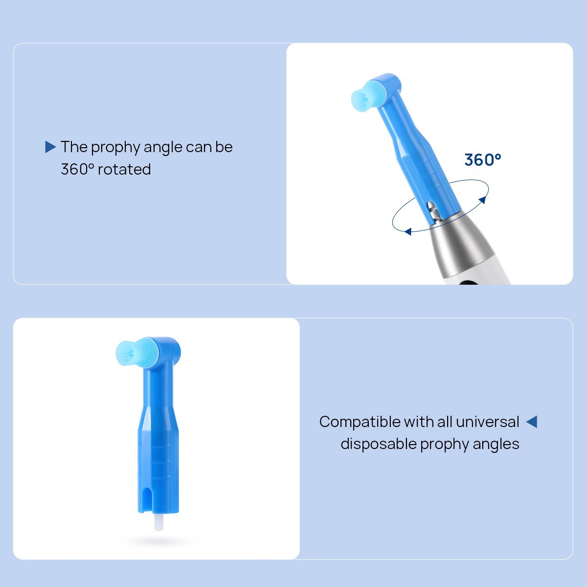 360° Swivel Dental Cordless Hygiene Prophy Handpiece Teeth Cleaning & Polishing