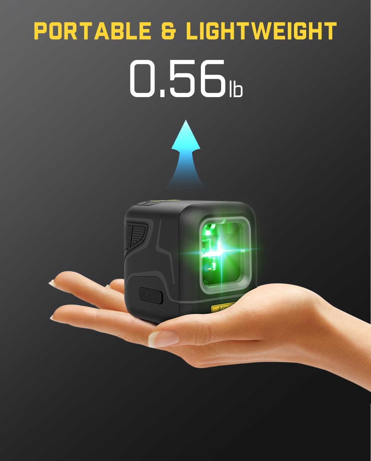 Fanttik D2 Pocket Green Laser Level, Class II ( 1 mW max output), Black