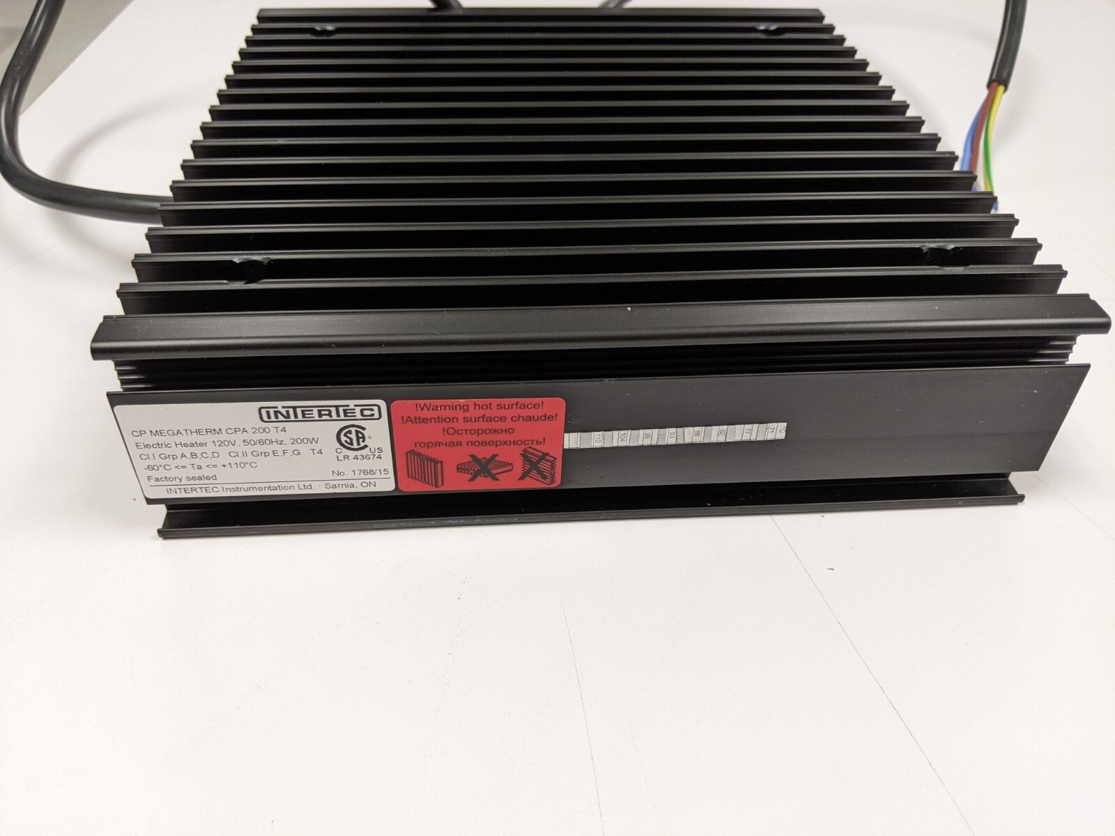 INTERTEC CP MEGATHERM CTA 200 T ELECTRIC HEATER 120V 200W 50/60Hz