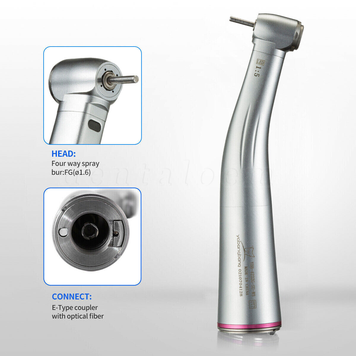 NSK Ti-MAX X95L Estilo Dental 1:5 LED Contra Angulo Fibra Optica Anillo Rojo