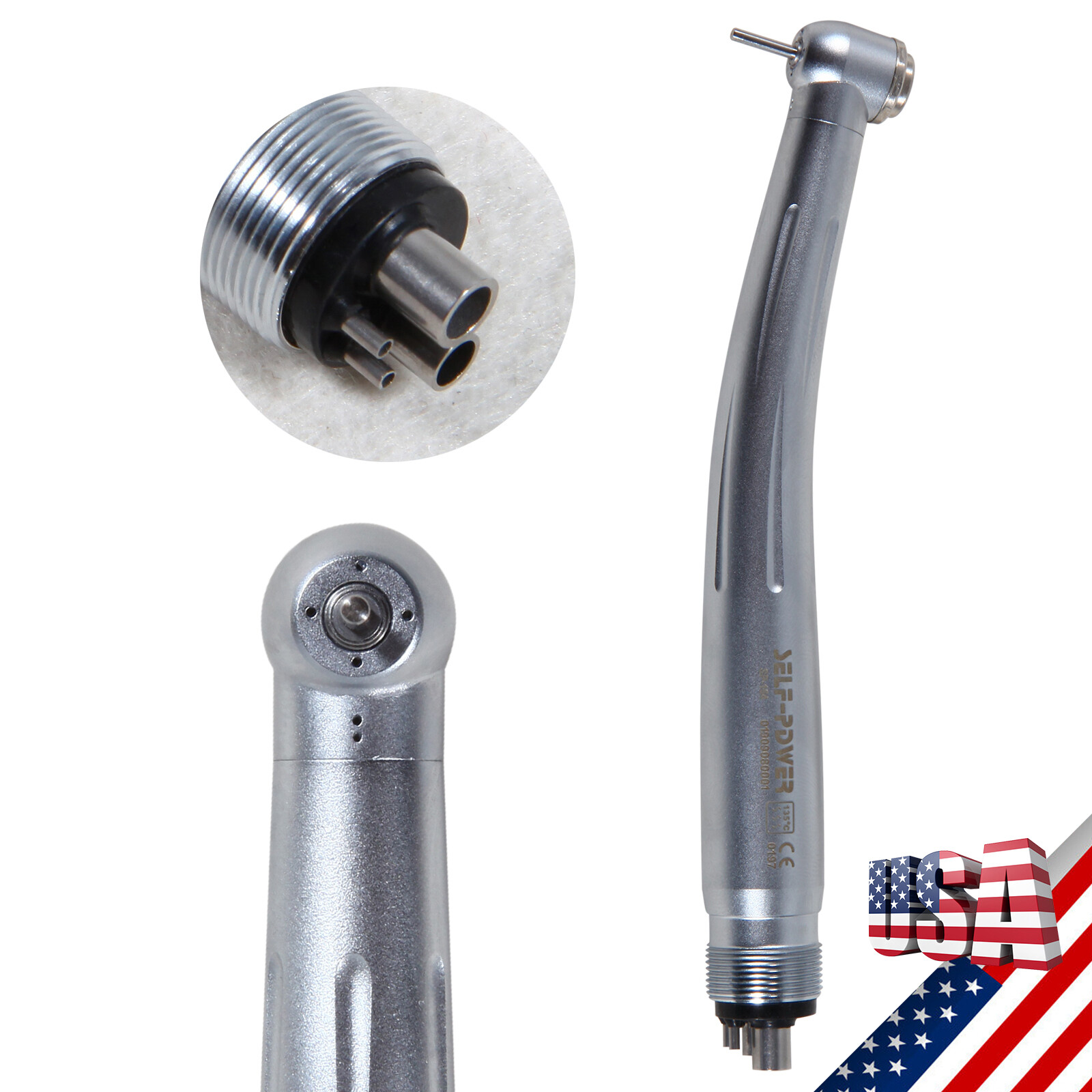 Self Power Dental High Speed Handpiece Air Turbine 4 Hole Fit NSK PANA MAX NADA