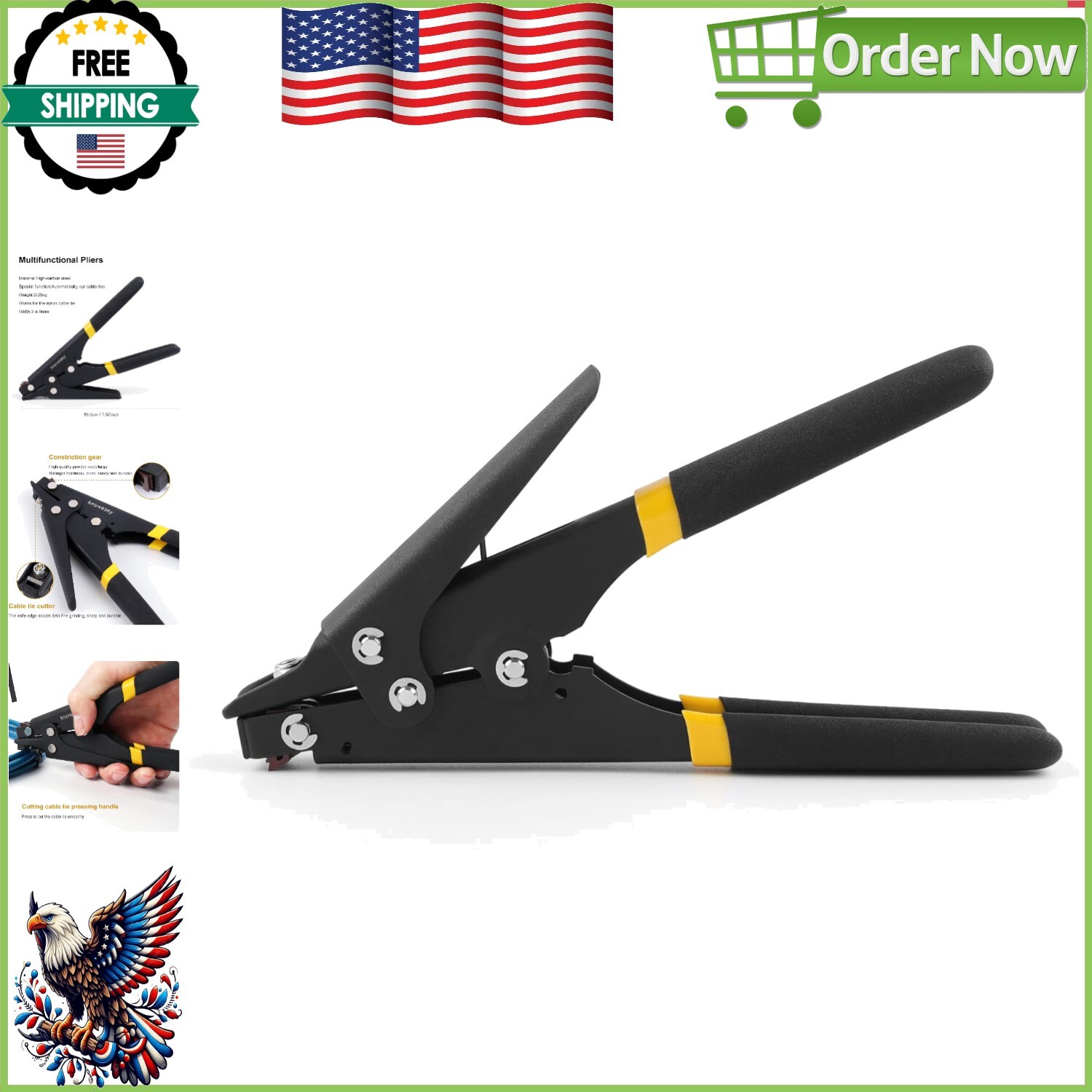 Professional Cable Tie Cutting and Tensioning Tool – Ideal for All Applications
