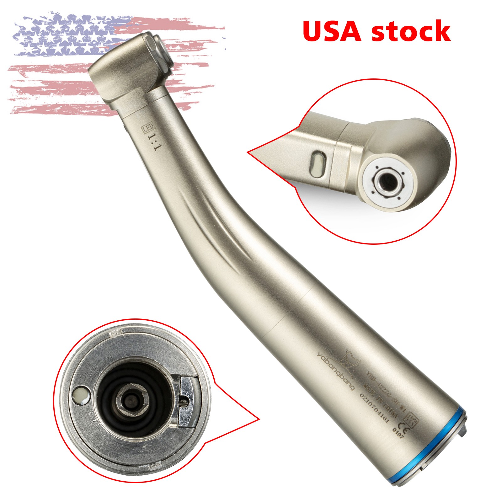 Dental Brushless LED Electric Micro Motor /1:5 1:1 Handpiece Fiber Optic YB