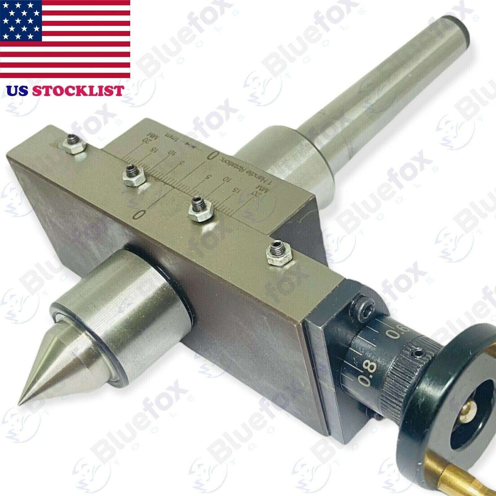 Lathe Taper Turning Attachment Cross Slide MT2 Shank With Revolving Live Center