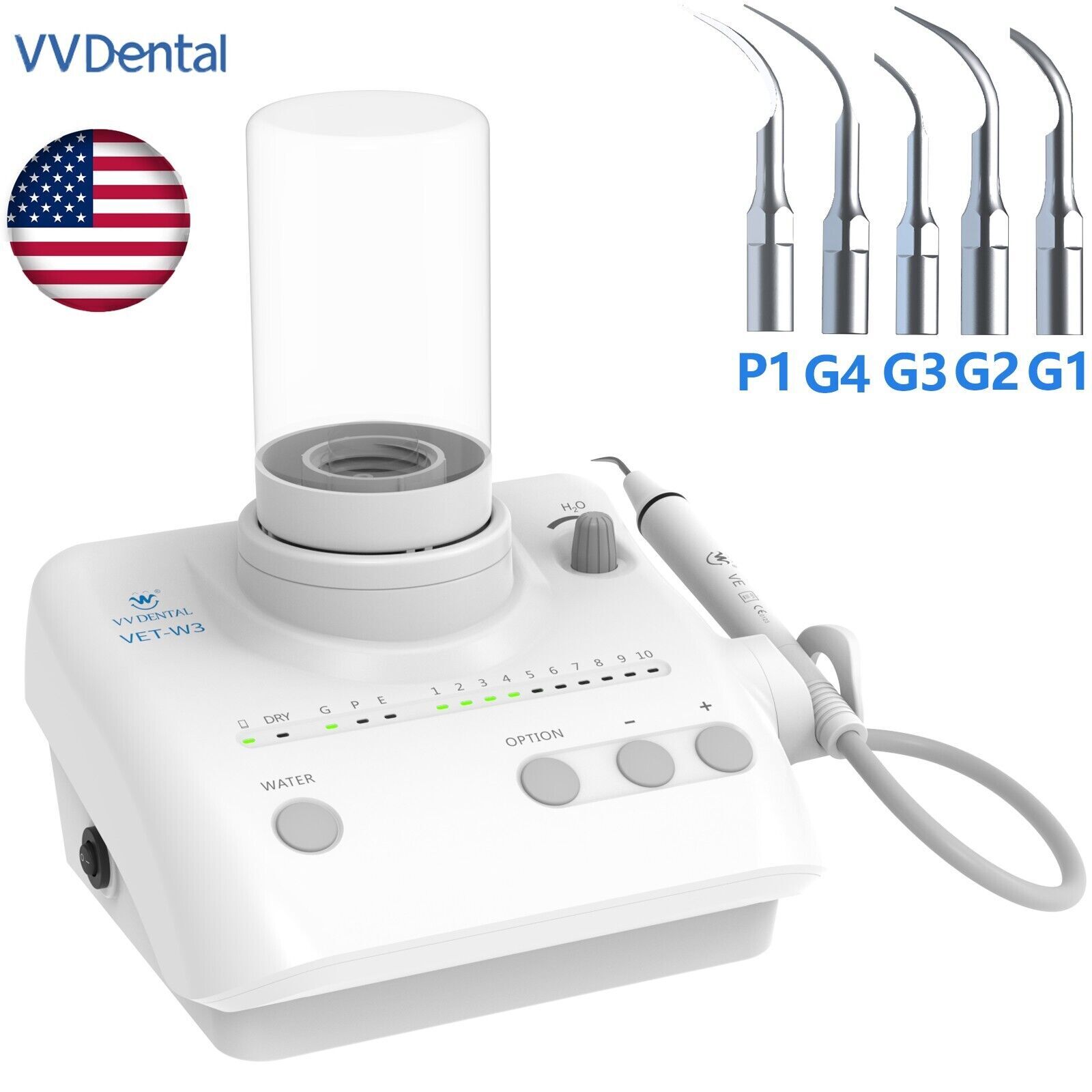 Dental Ultrasonic Piezo Scaler 2 Bottles Fits EMS Cavitron Woodpecker Handpiece