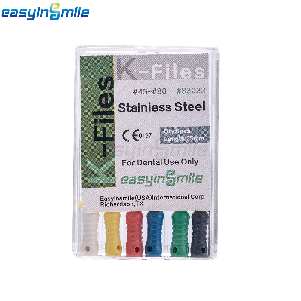 60pc Dental Endo K-files Root Canal File 25mm Hand Files Stainless Steel #6#8#10