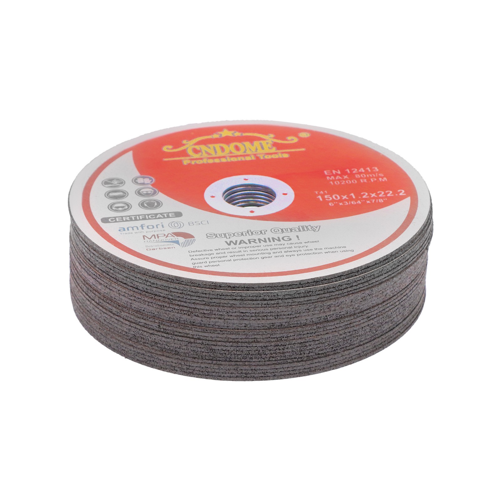 100 Pack 6″x.045″x7/8″ Cut-off Wheel – Metal & Stainless Steel Cutting Discs