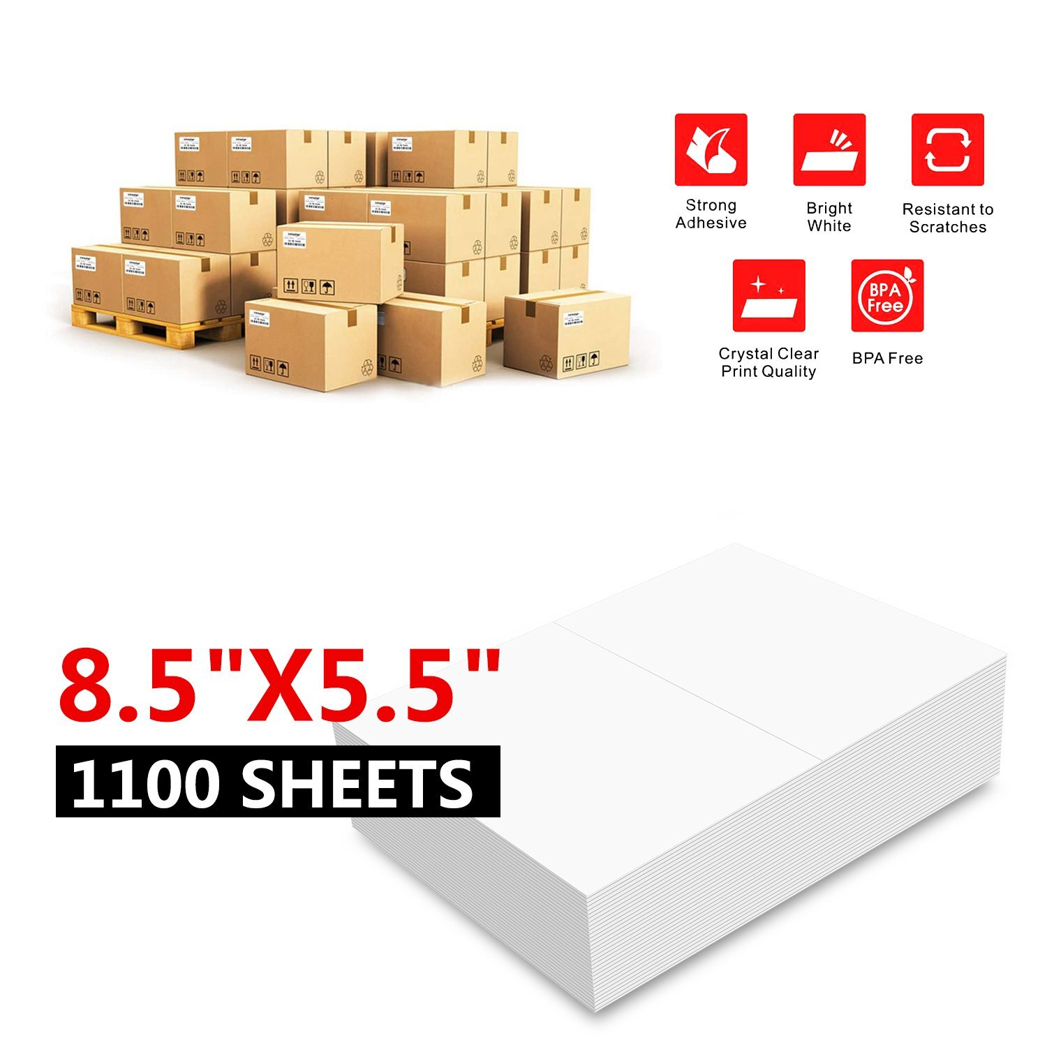 200-11000 Address Labels Laser Ink Jet USPS Click N Ship 8.5 5.5 half sheet eBay