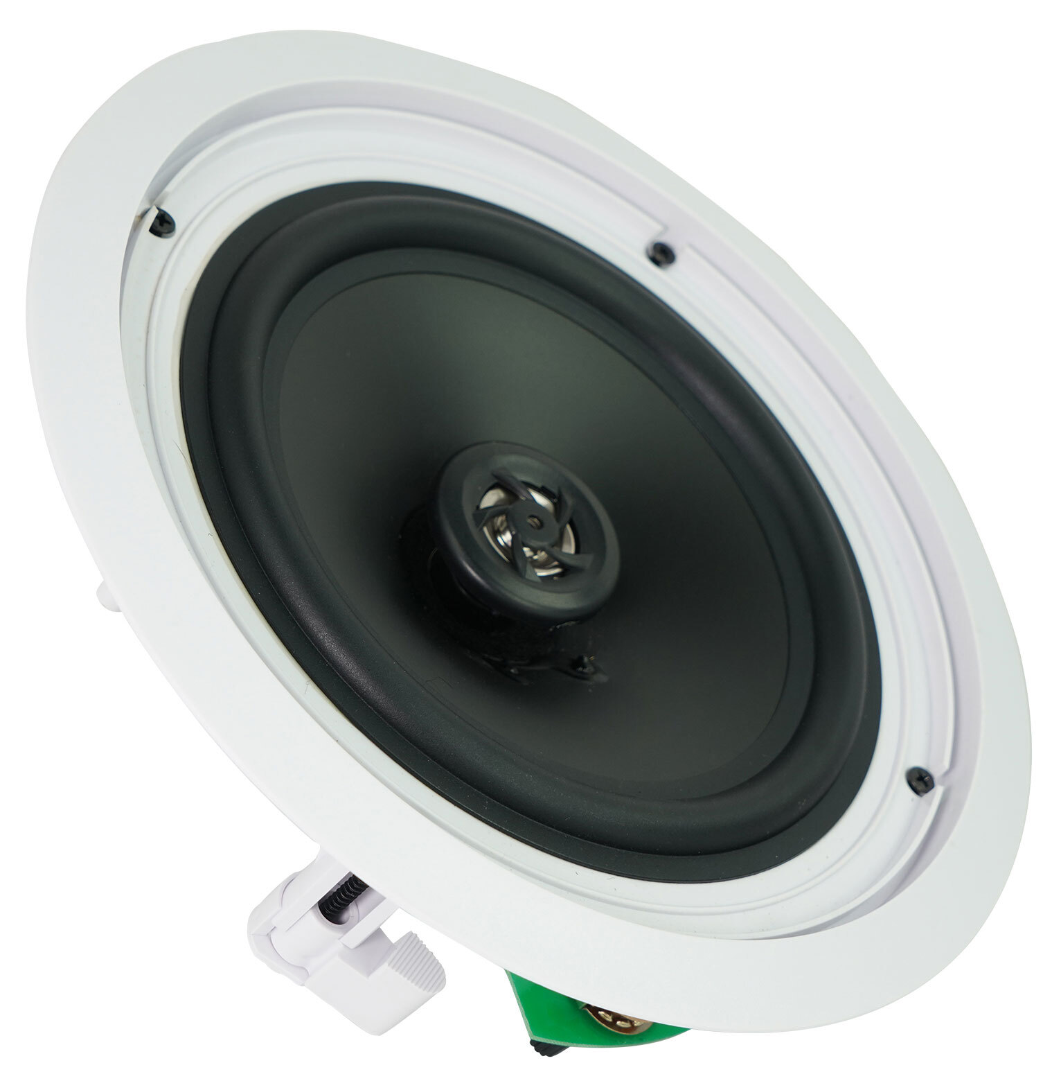 (2) Rockville CC80T White 8″ Commercial 70v Ceiling Speakers For Restaurant/Bar