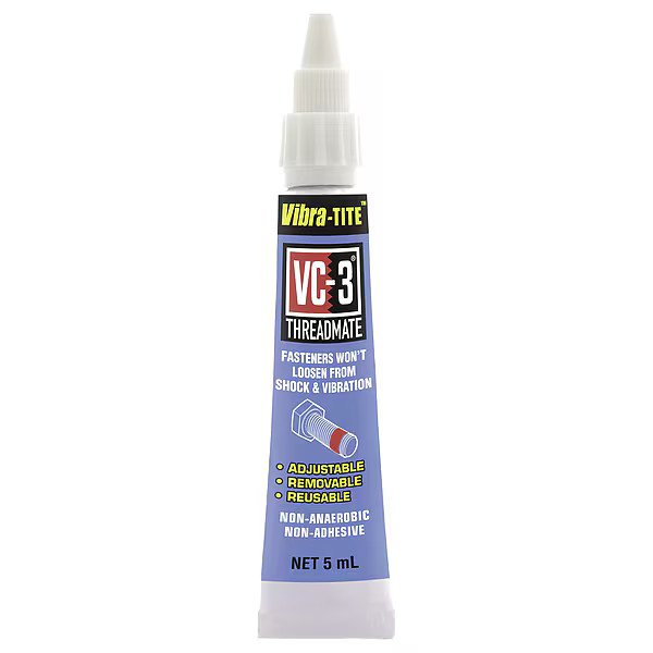 Vibra-Tite Reusable Threadlocker, VIBRA-TITE VC-3, Red, High, Liquid, 0.16 fl