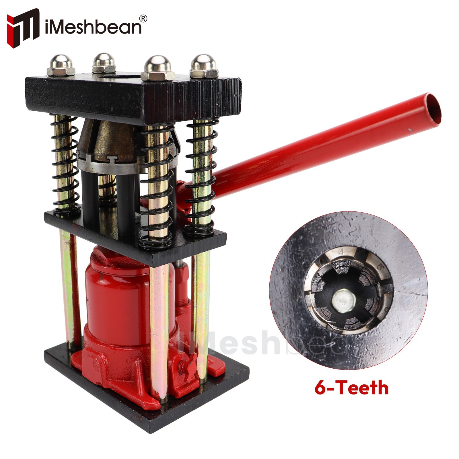 6 Teeth Benchtop Bottle Jack Hose Crimper Manual Hydraulic Hand Tool 13-20mm