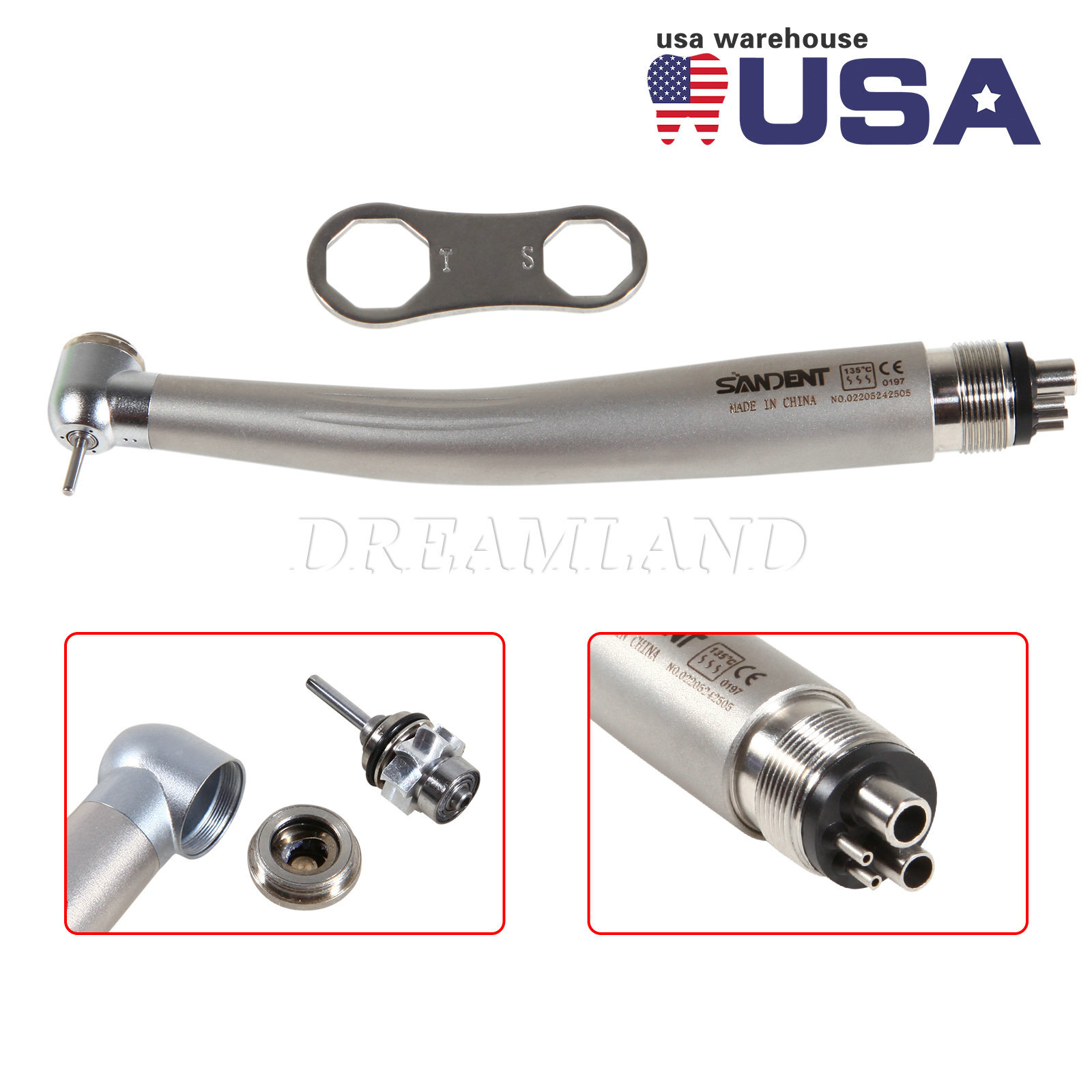 SELF-POWER Dental LED Optic E-generator/ Handpiece High Speed Turbine 2/4Hole