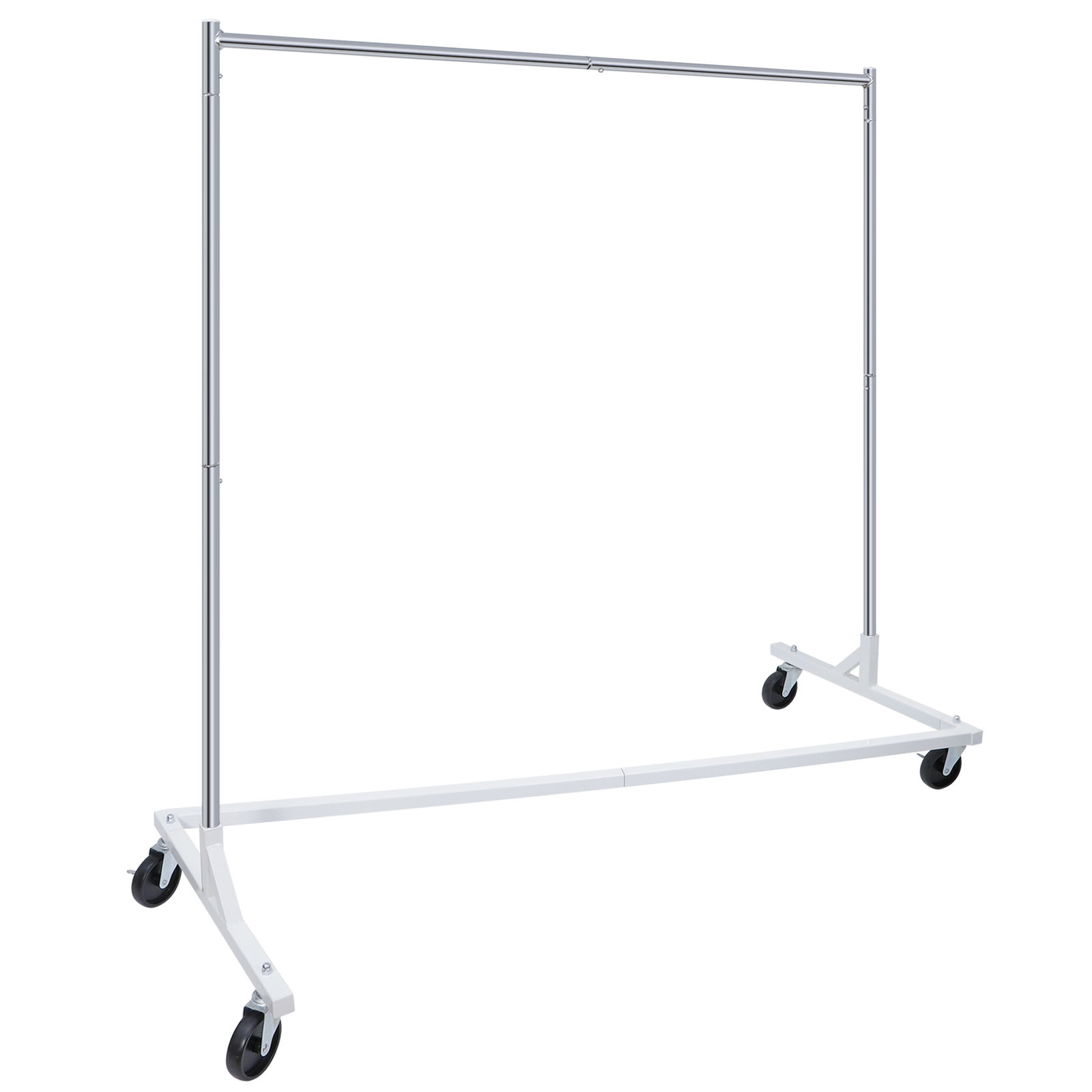 Metal Rolling Clothes Garment Rack Collapsible Clothing Stand Wheels Heavy Duty