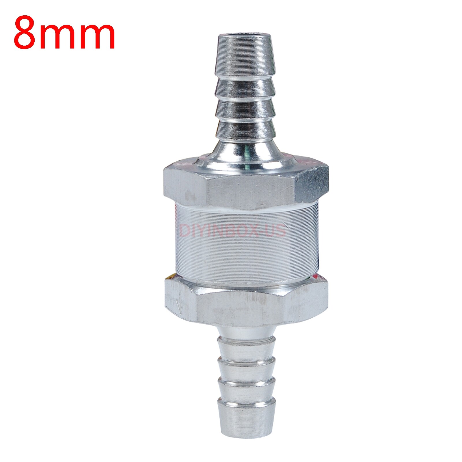 8mm 5/16″ Aluminium Fuel Line One Way Non Return Check Valve Petrol Diesel Oil