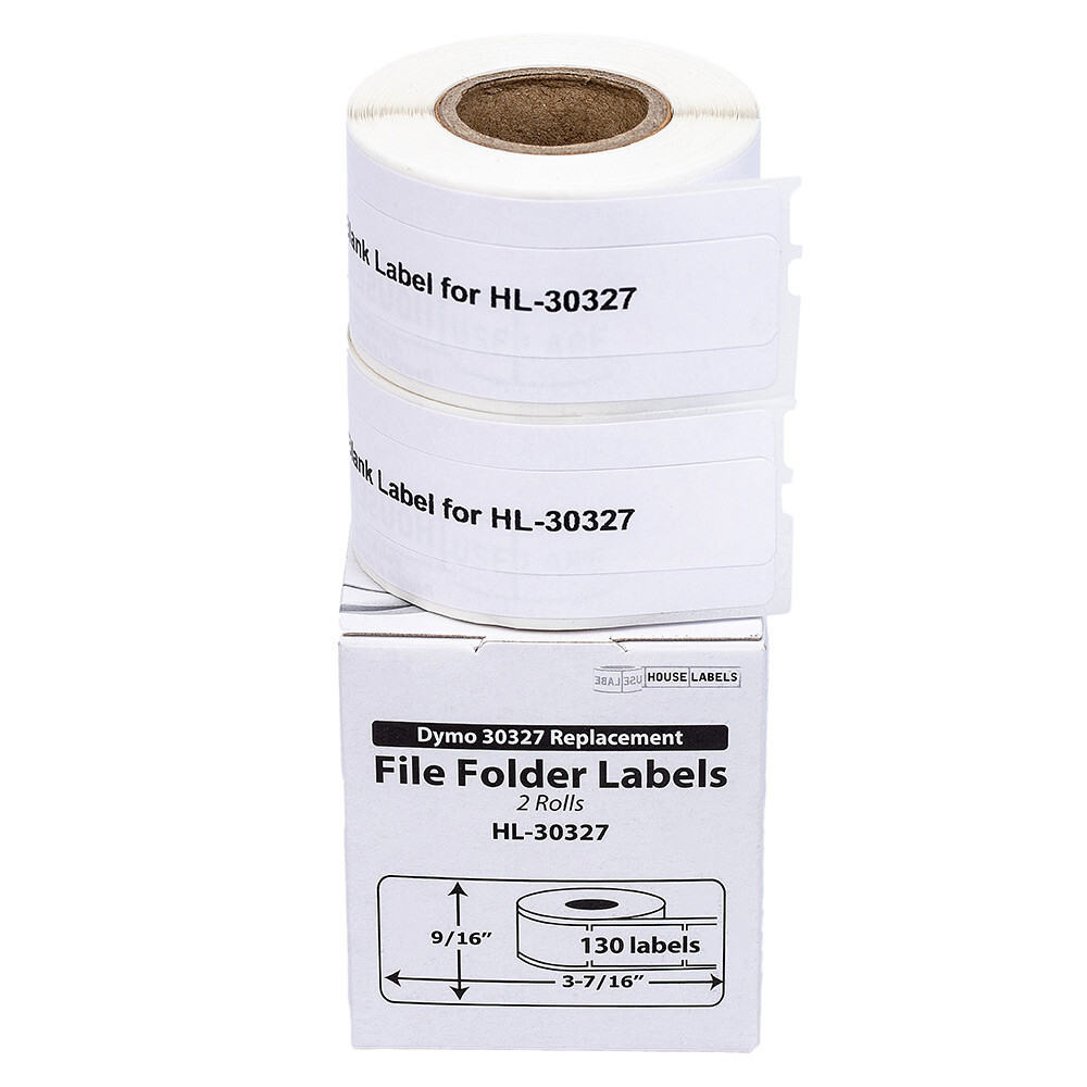 DYMO 30327 / 30576 Direct Thermal File Folder Labels – (8) Rolls of 130