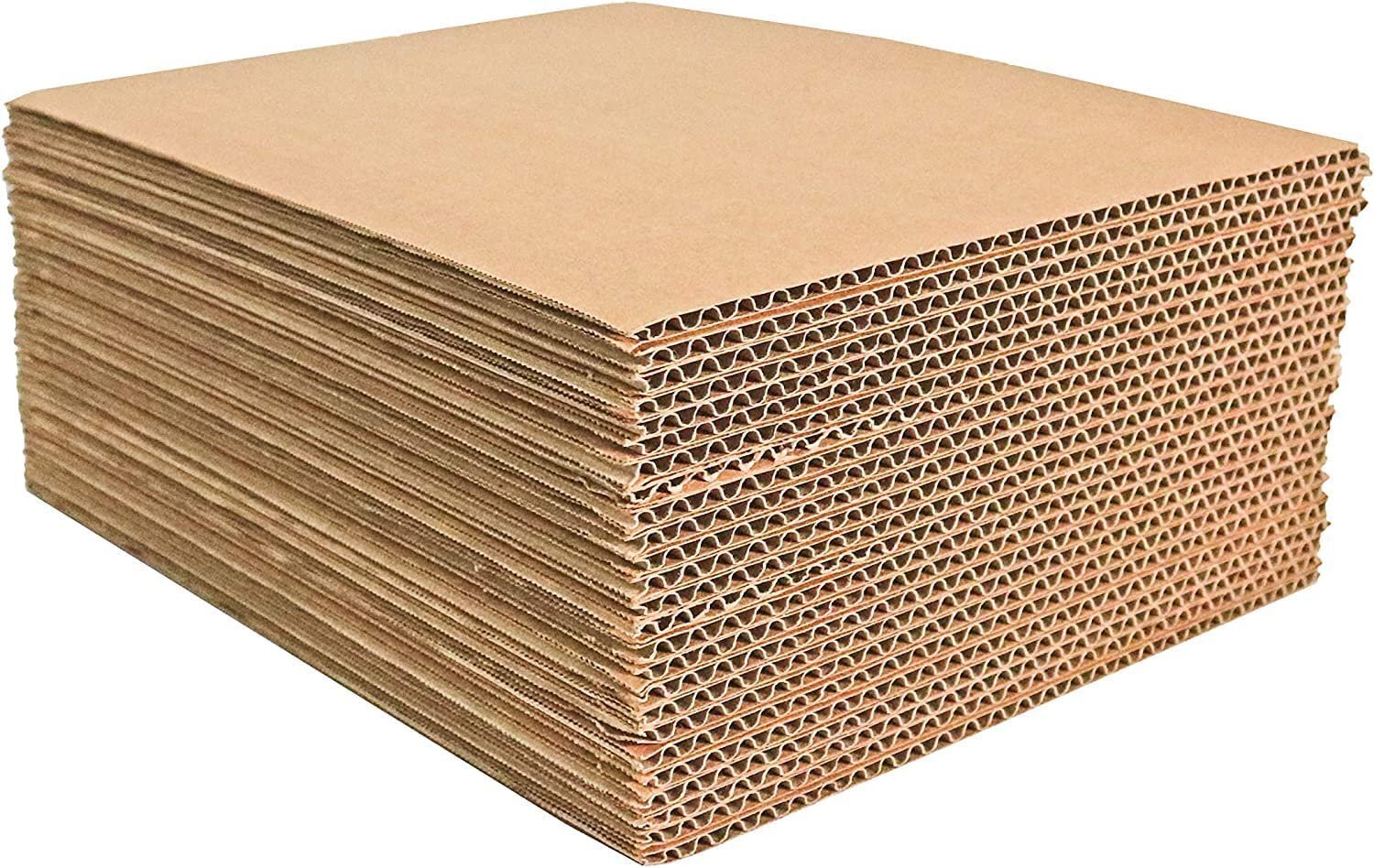 200 12×12 Cardboard Corrugated Pads Inserts Filler Sheet 12 x 12