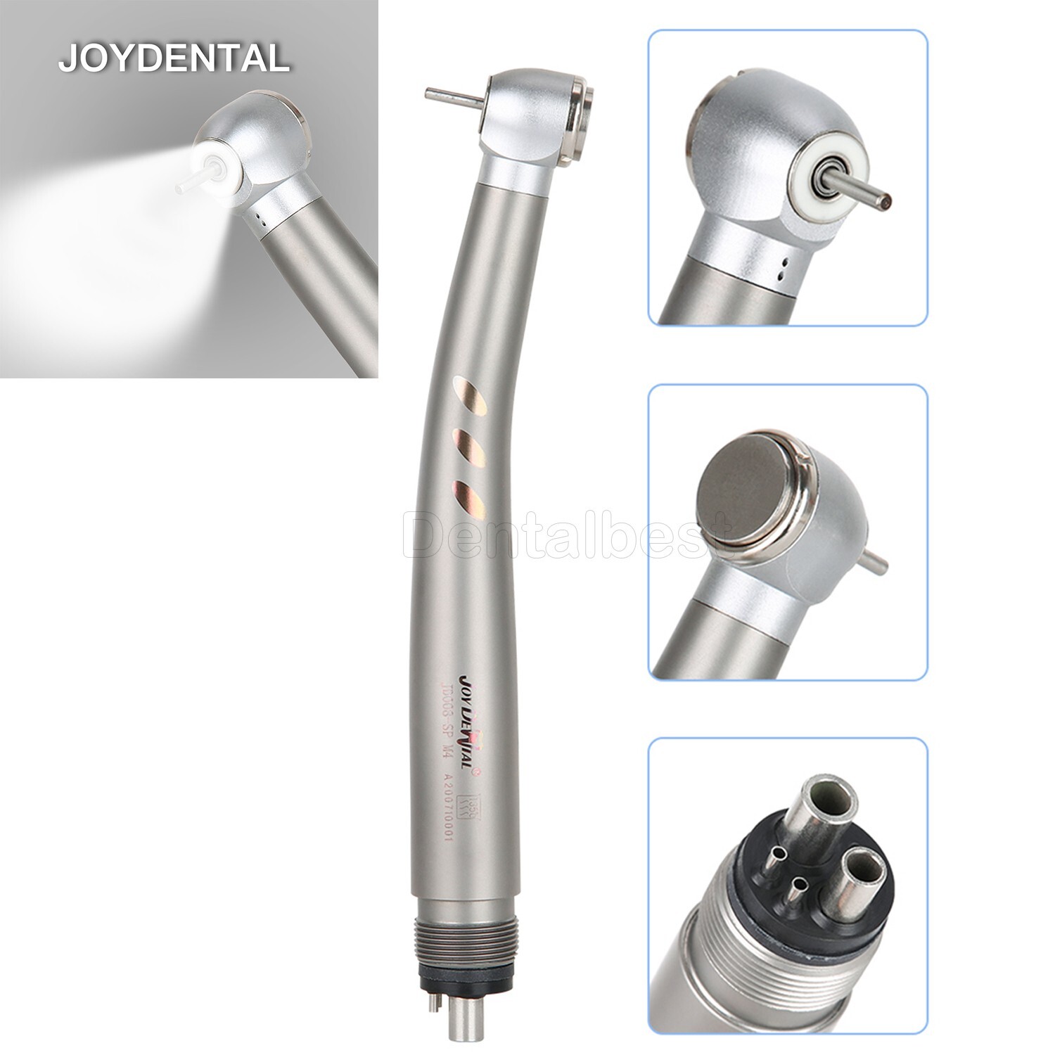 Joydental Dental E-generator Shadowless Ring LED High Speed Handpiece 4 Holes M4