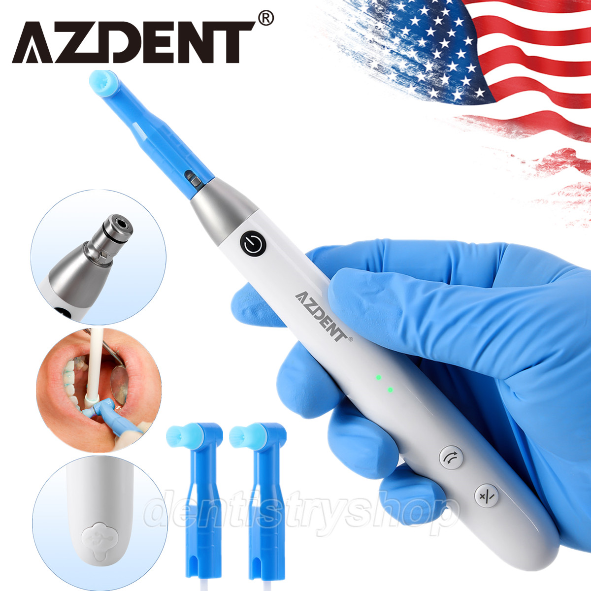 360° Swivel Dental Cordless Hygiene Prophy Handpiece Teeth Cleaning & Polishing