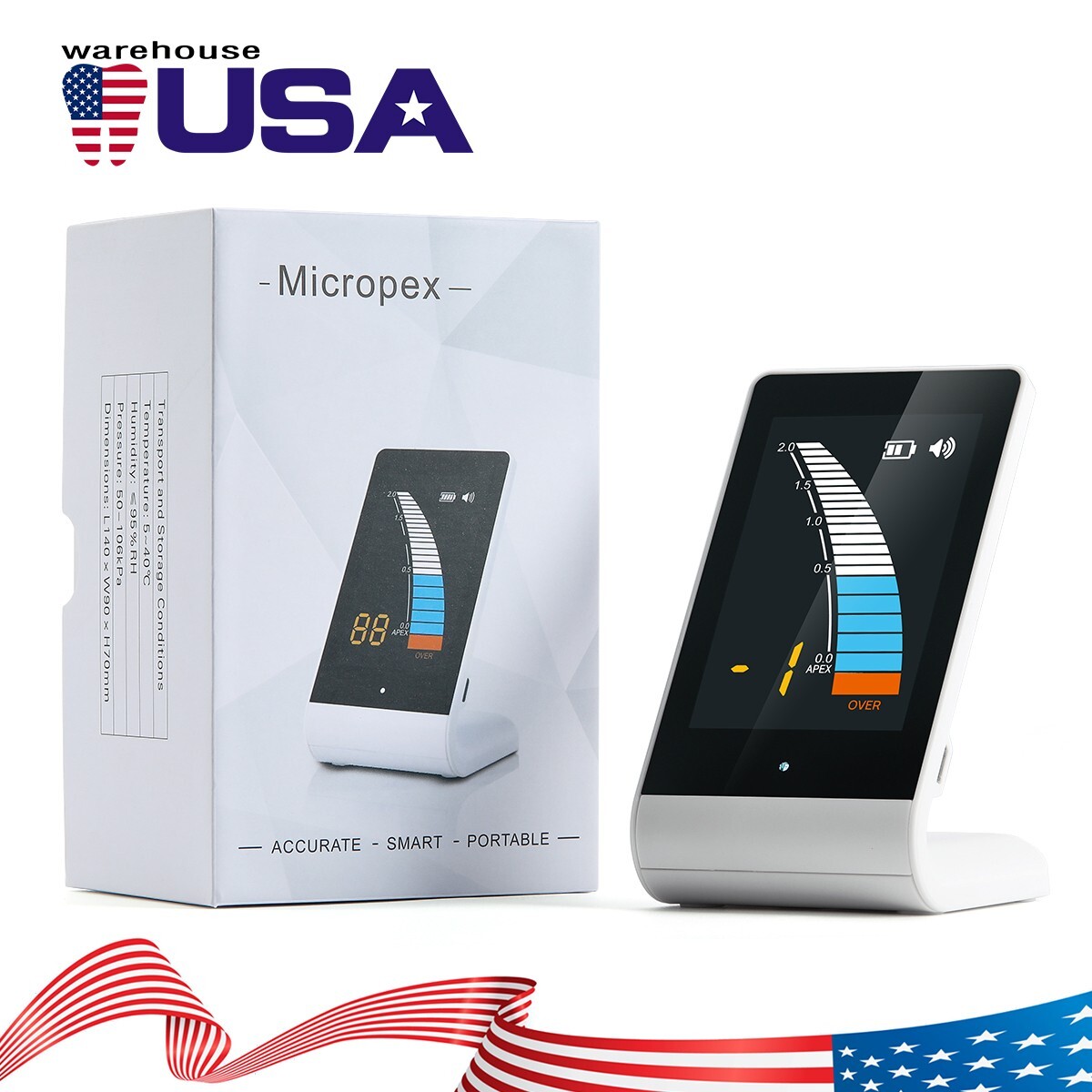 AZDENT Dental Electronic Endodontic Apex Locator Root Canal Finder Micropex Pro