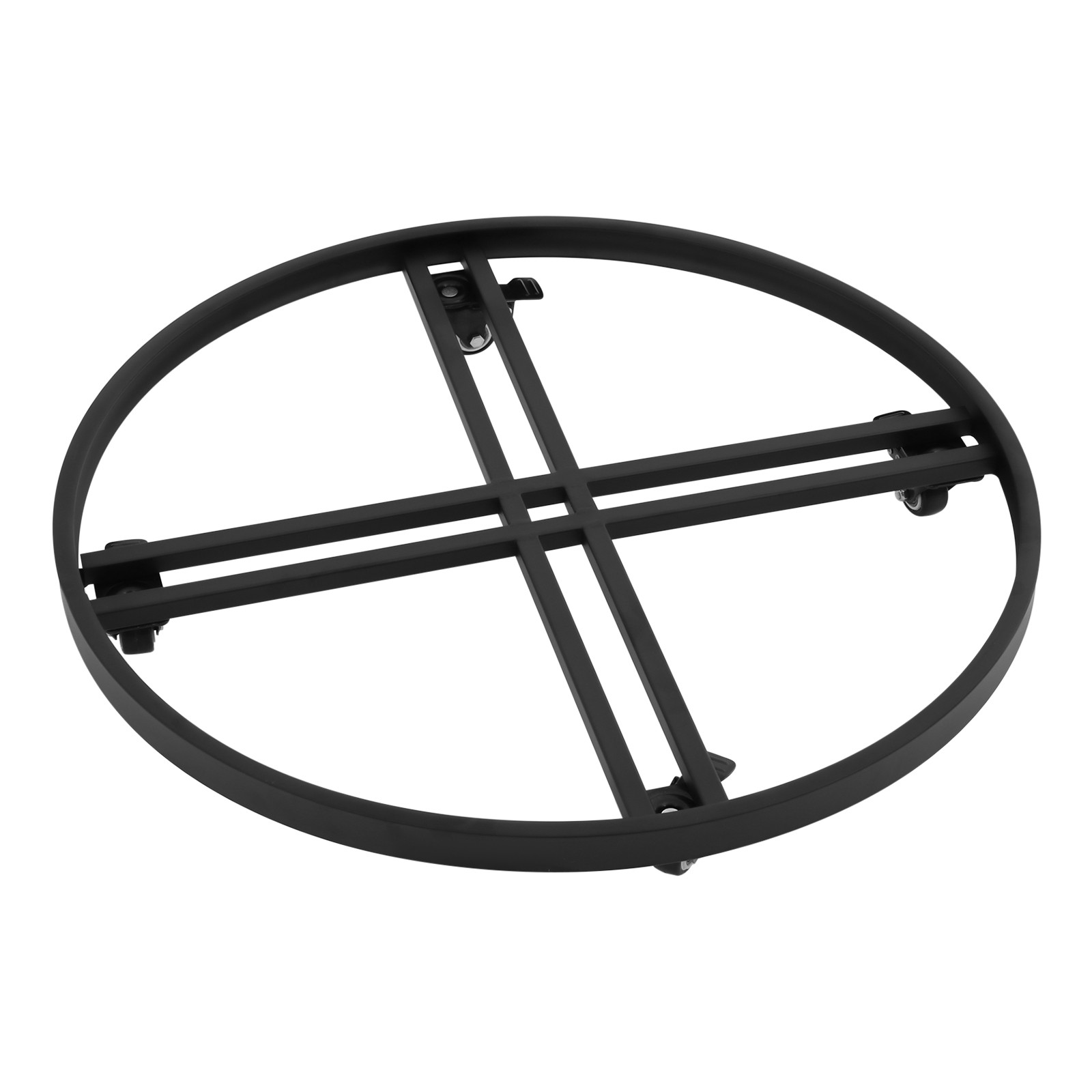 Black Drum Dolly Heavy Duty?Barrel Cart Drum Dolly with Cross Braces& Wheels