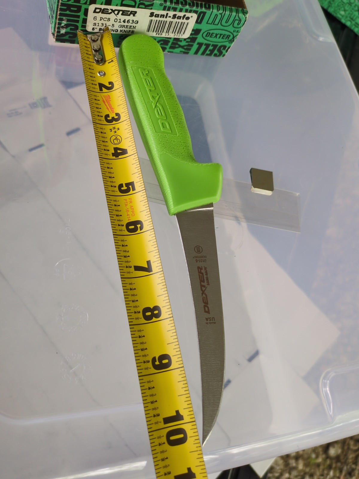 Dexter Russell 01463G Sani-Safe 5″ Narrow Curved Boning Knife S131-5 Green New
