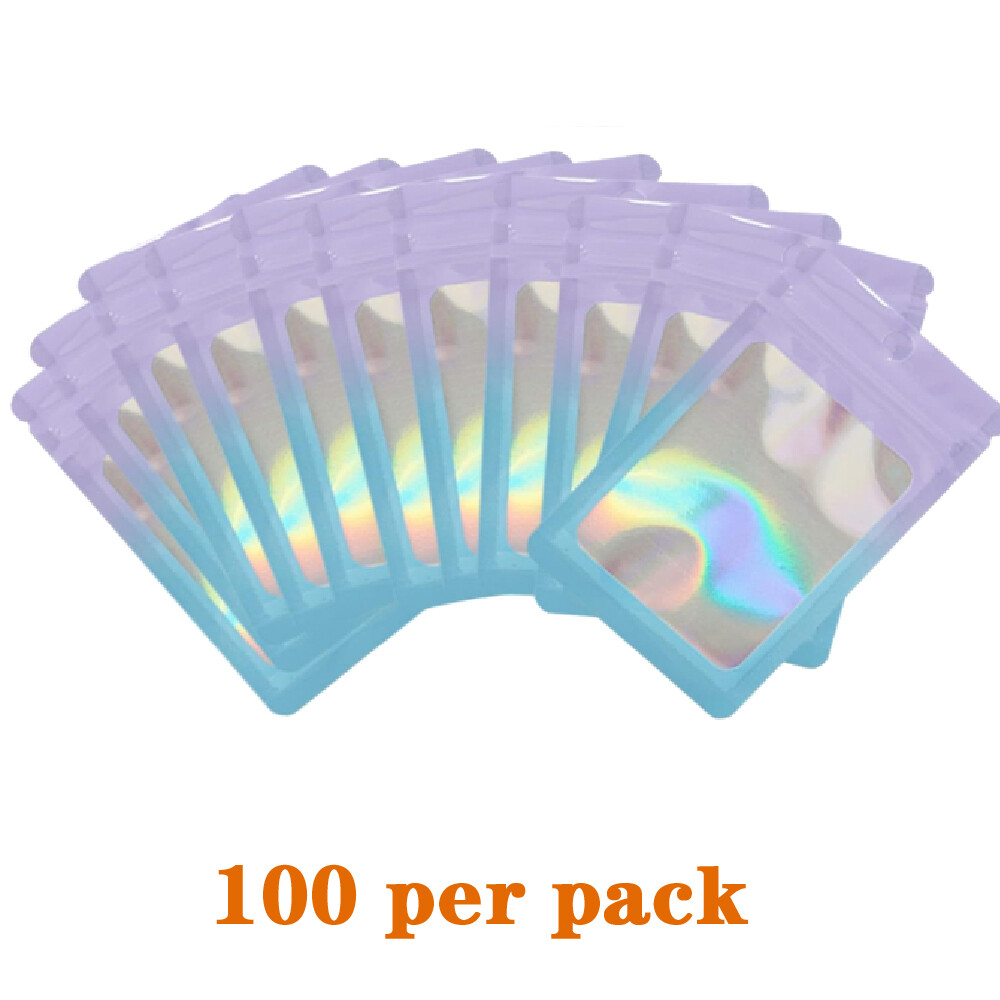 100/200/1000 Mylar Foil Clear Window Resealable Stand Up Bags Zipper Pouch New