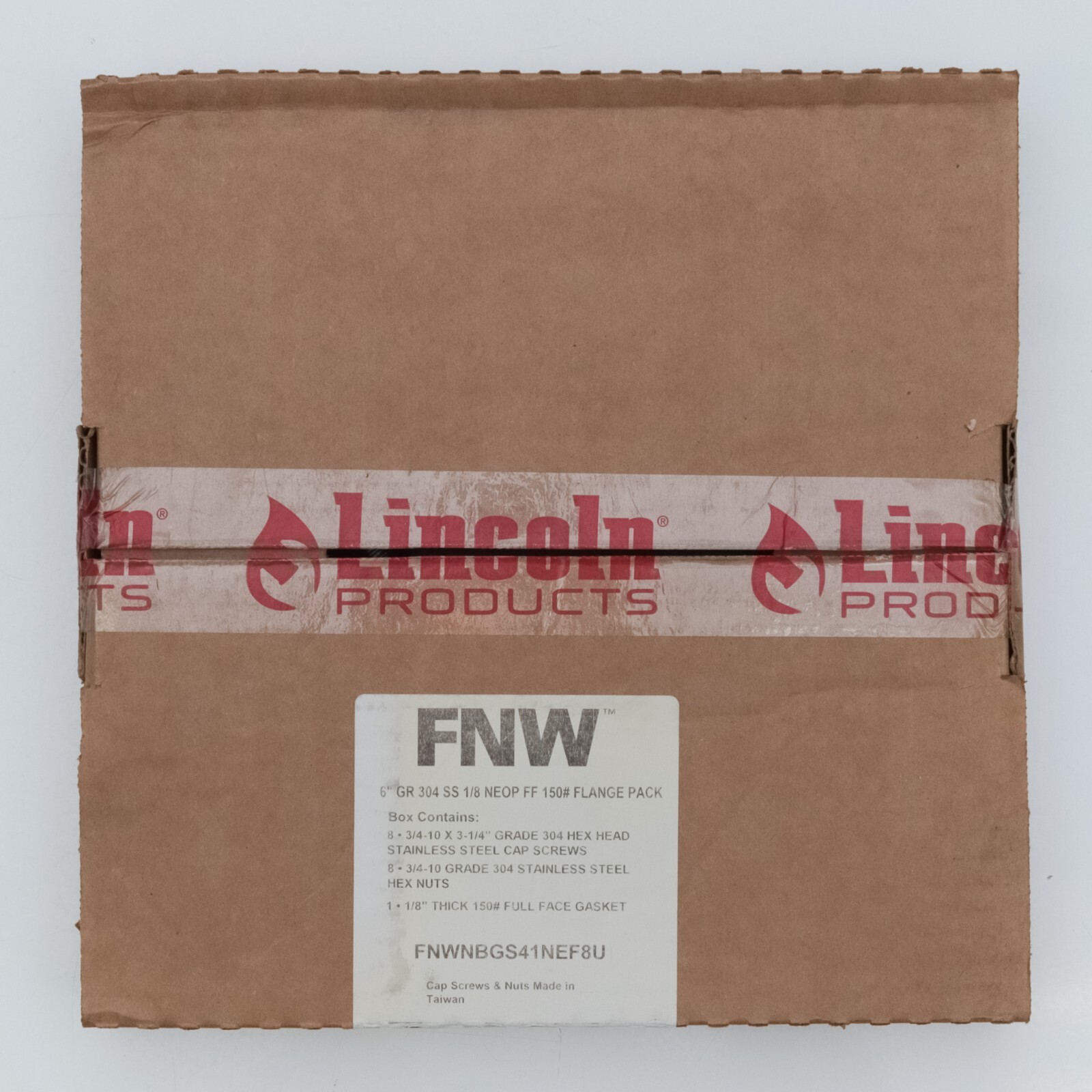 6 x 0.125 in. 150# Full Face 304 Stainless Steel Flange with Neoprene Gasket