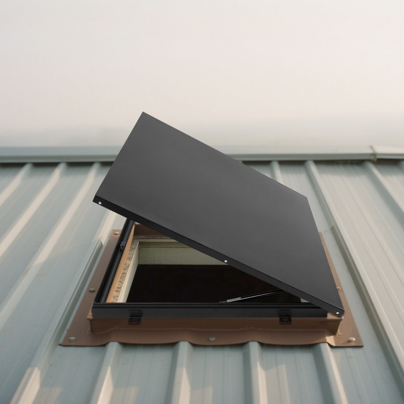 Aluminum Alloy Roof Hatch 27.5*27.5in Roof Access Hatch Roof Security Door Black