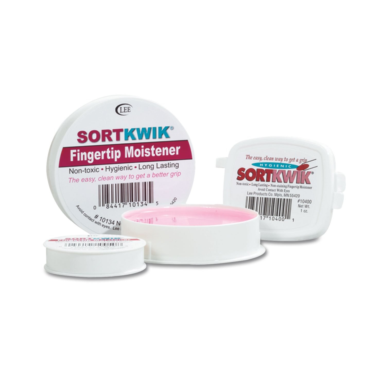 10050 Sortkwik Fingertip Moisteners, 3/8 Ounce, Pink, 1 Pack