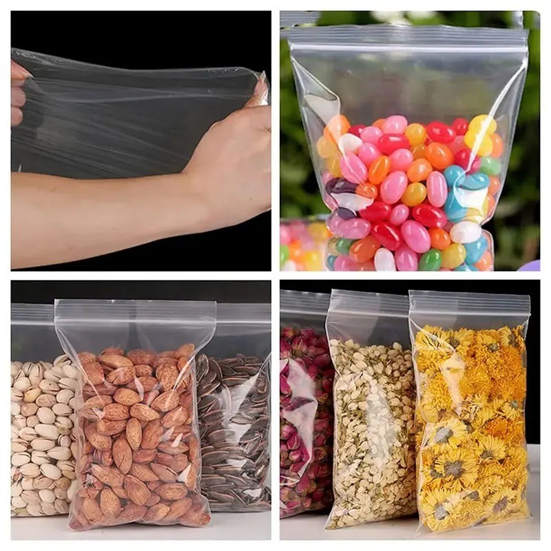 Clear Zip Seal Plastic Bags Jewelry Zipper Top Lock Reclosable Baggies 2 Mil 2ML