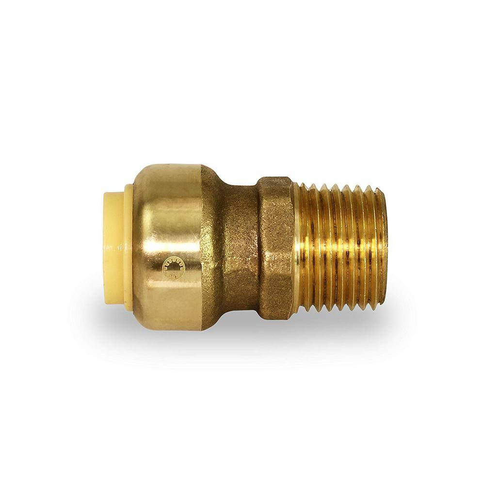1/2 In. Push to Connect Push X Male Adapter, for PEX, Copper and CPVC Piping