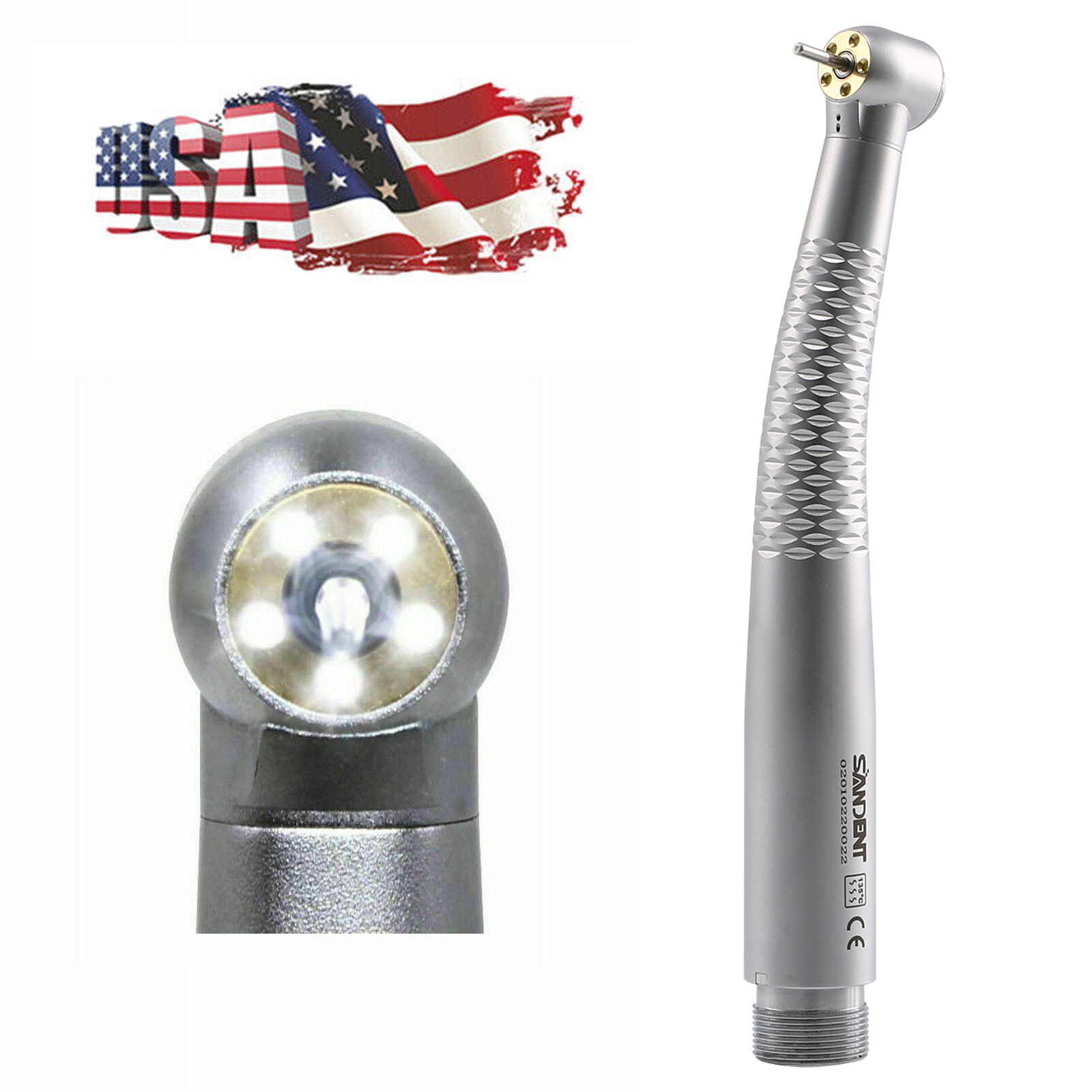 Dental LED High Speed Handpiece 5 Water Spray 2 Hole/4 Hole