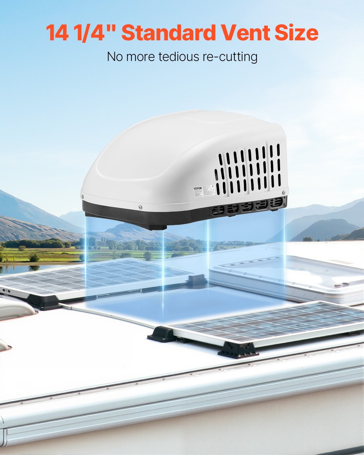 RV Air Conditioner,15000 BTU Non-Ducted Rooftop RV AC Unit,65 dB Quiet Design,In