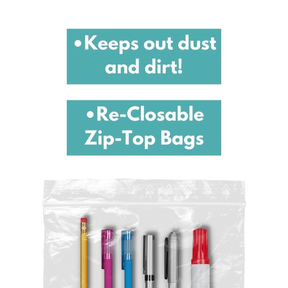 10000 Clear Zip Lock Bags Reclosable 3″ x 3″ 4 Mil Top Seal Small Polybags 3×3″