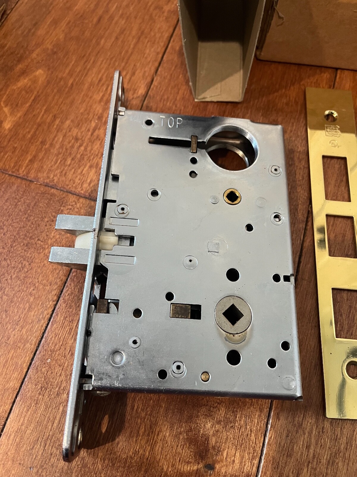 VTG NOS Russwin Elmhart 5048 Mortise door lock/cylinder/keys LH US3 mid century