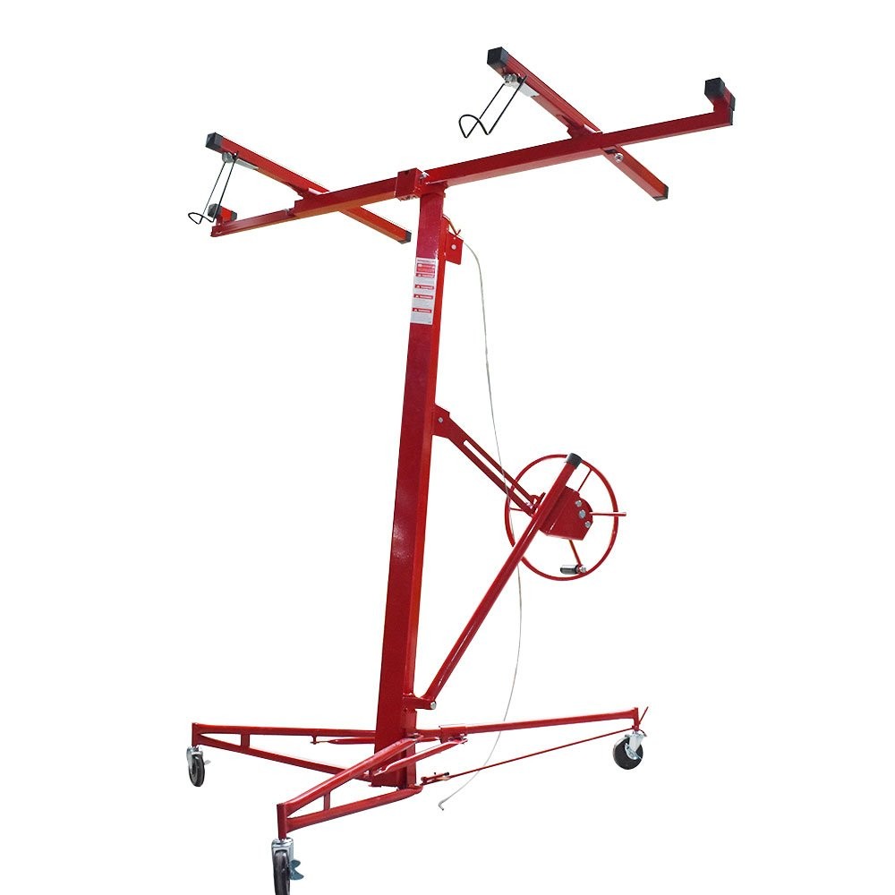 16FT Drywall Lift Plasterboard Panel Sheetrock Hoist Lifter Carrier Safety Lock