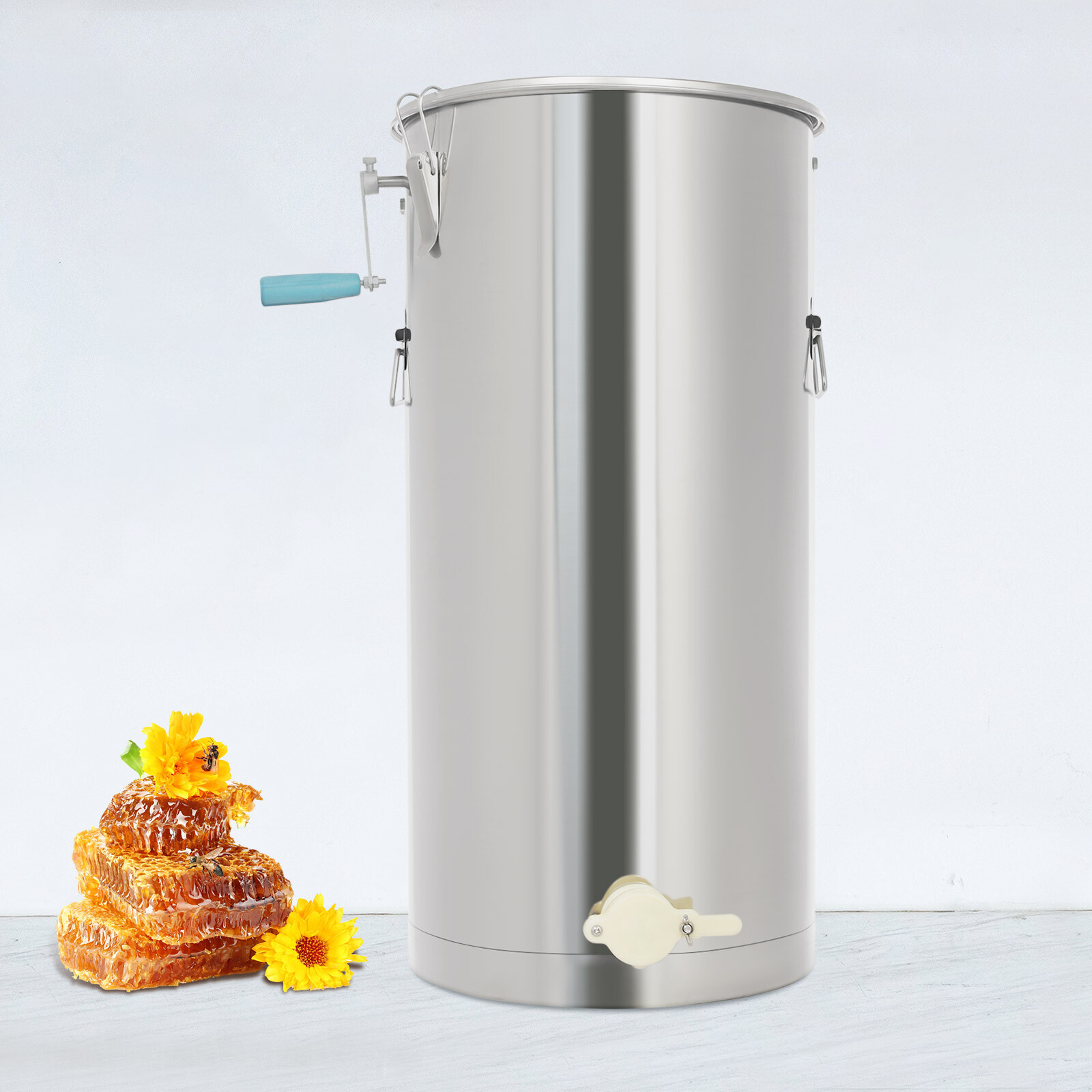 Manual Honey Extractor 2 Frame Beekeeping Honeycomb Spinner Stainless Steel