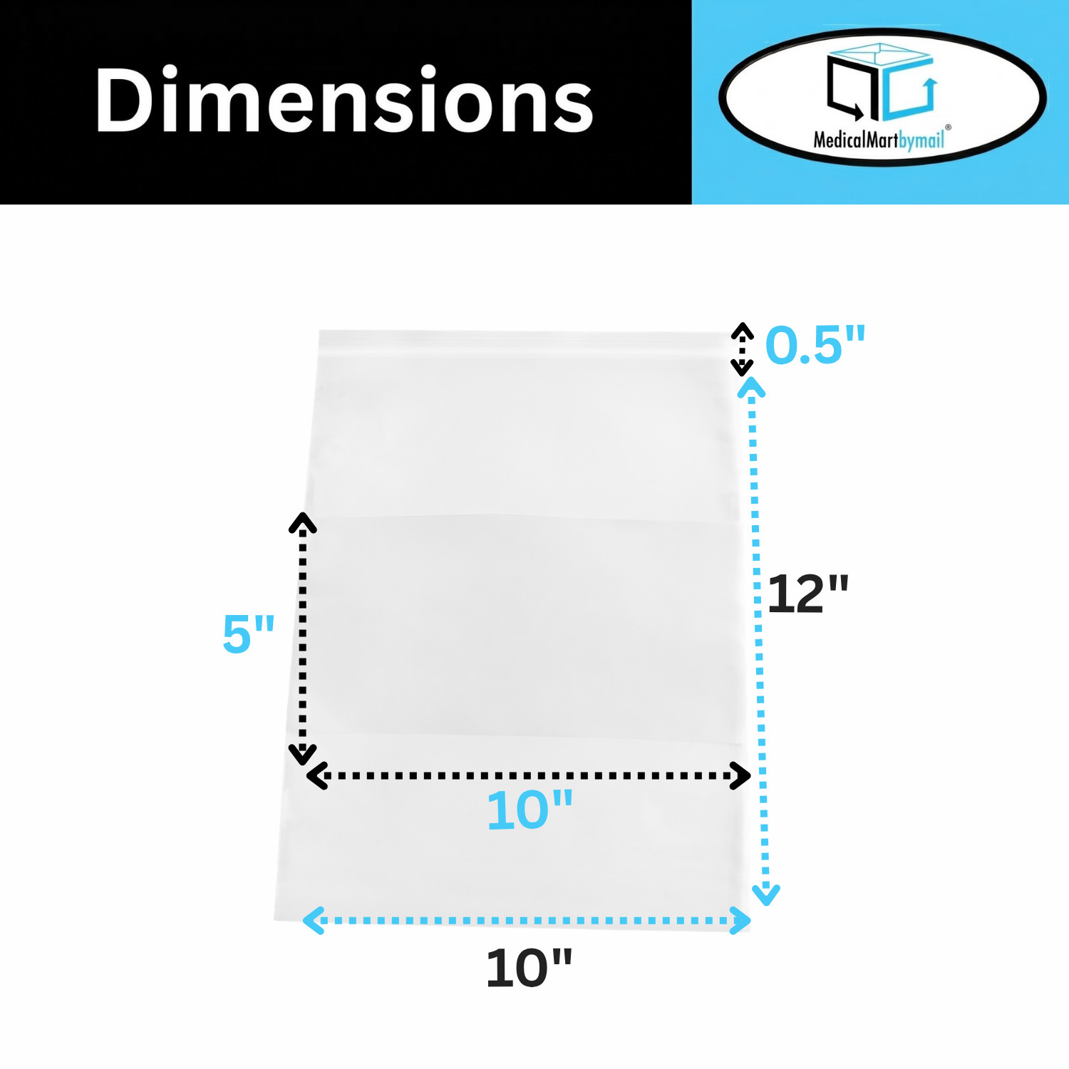 2 Mil Clear Reclosable Plastic Poly Bags 10″ x 12″ with White Block 4000 Packs