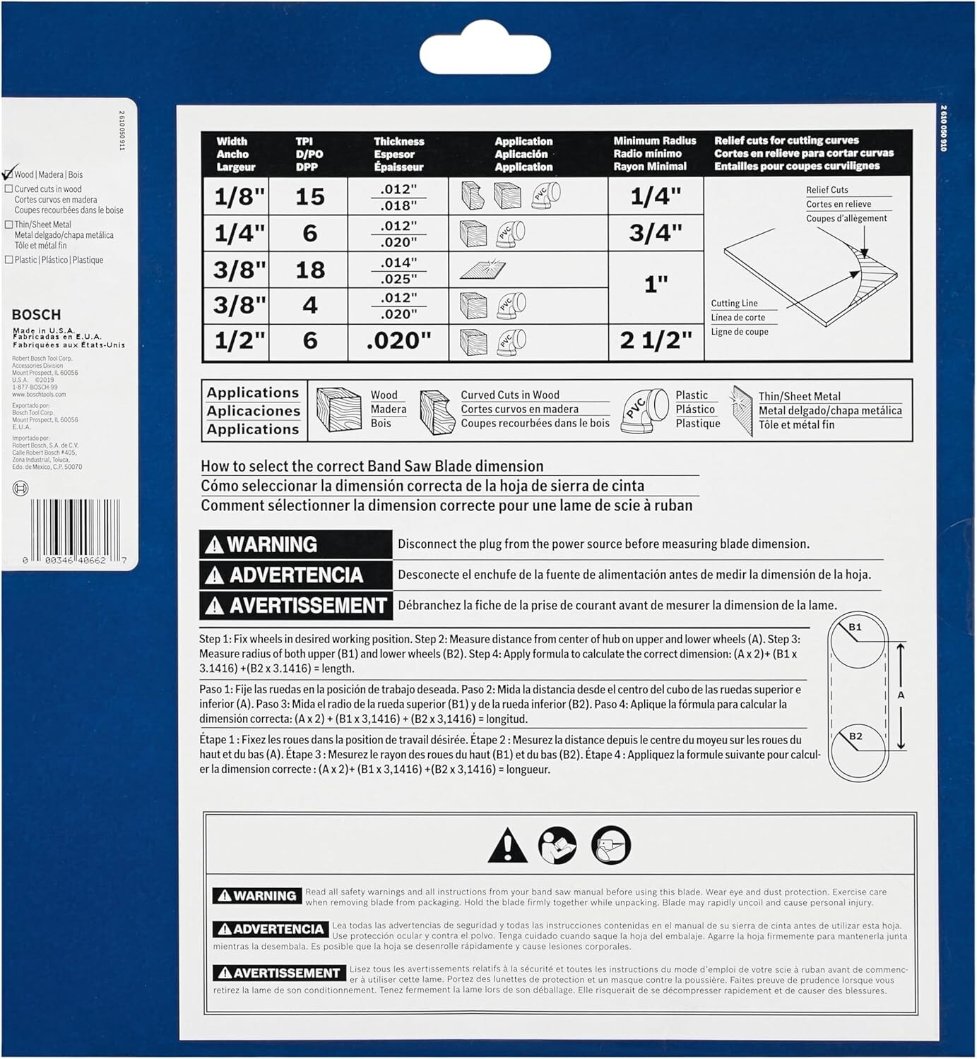 93-1/2 In. Stationary Band Saw Blade – 6 TPI for Precision Cuts