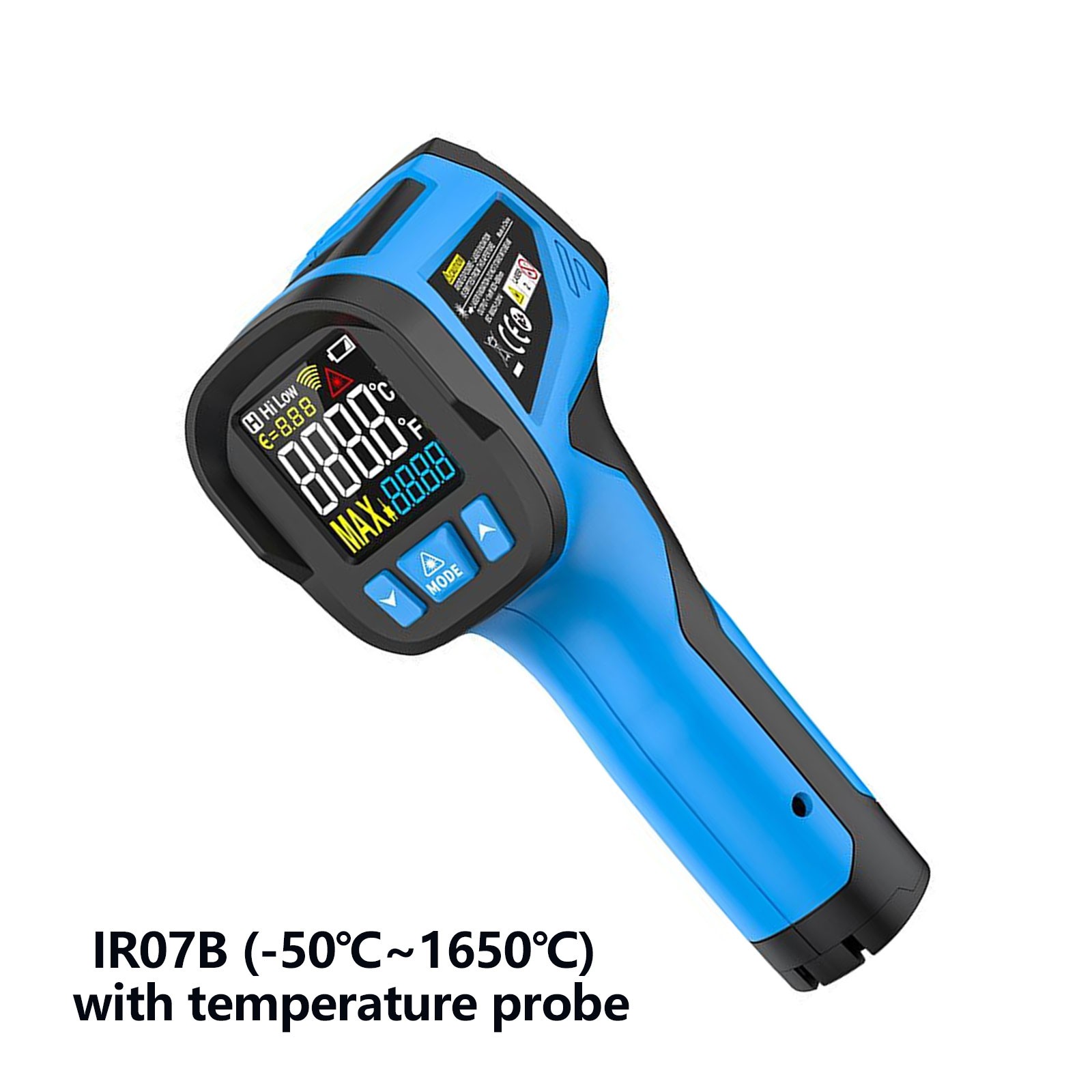 MESTEK Digital Infrared Thermometer -40°C~1650°C/-40°F~3002°F Temparature Meter