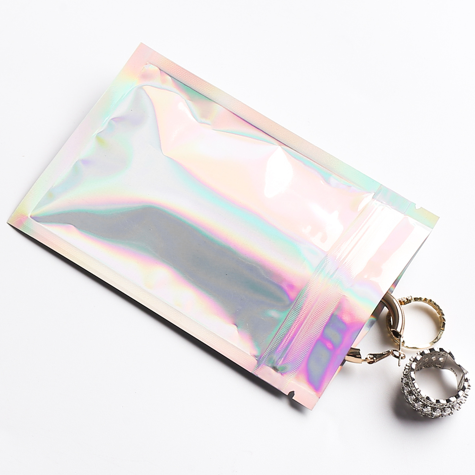 100 New Glossy Metallic Foil Mylar Resealable Bags in Different Colors and Sizes