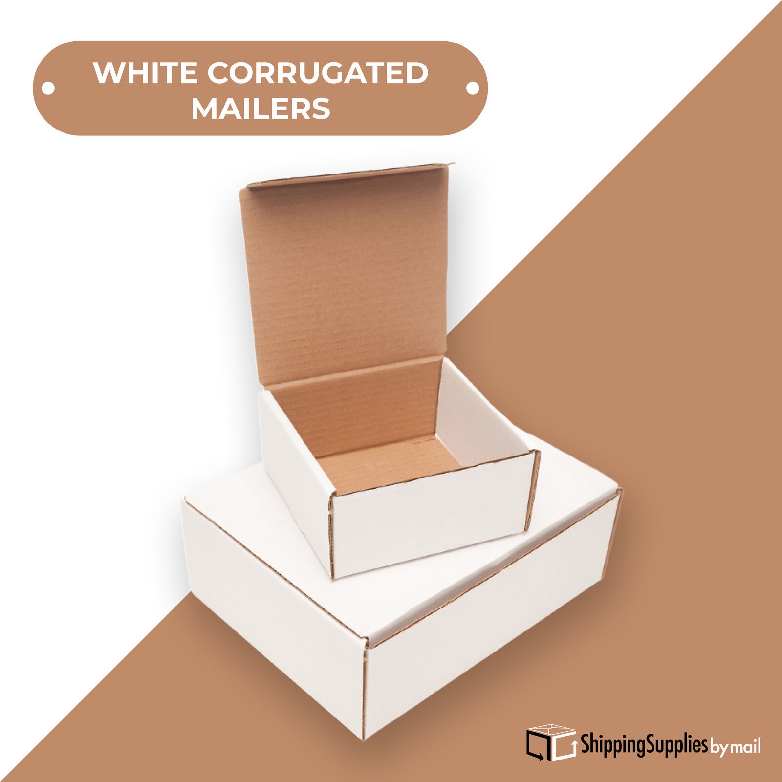 White Corrugated Mailers 10 x 5 x 2″ For Mailing/Shipping ECT-32B 50/Case